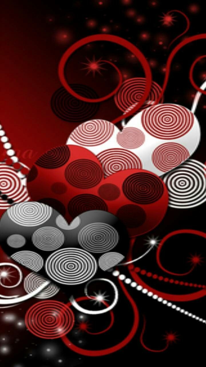 Red black white hearts. Valentines wallpaper, Heart wallpaper, Red wallpaper