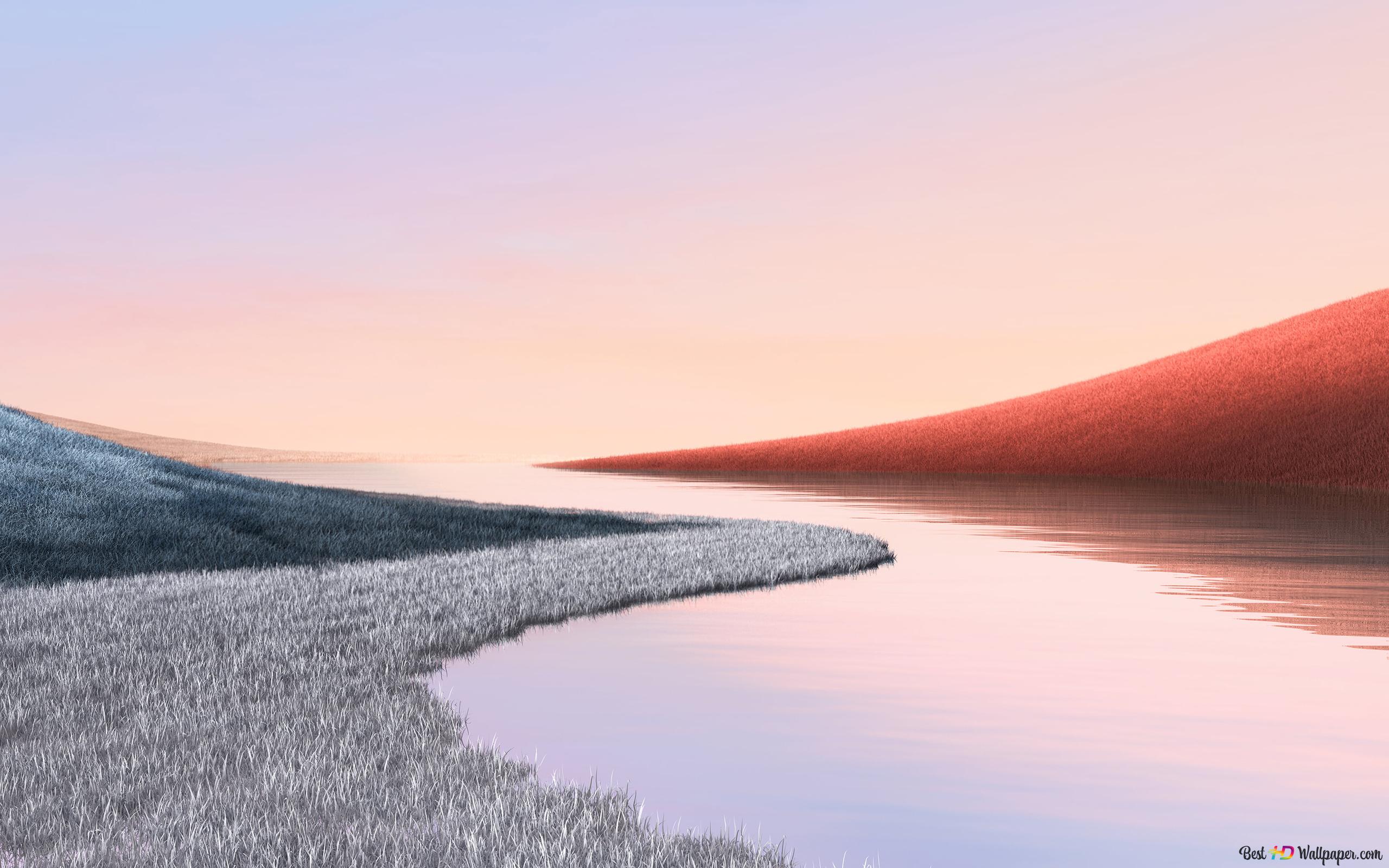 The beauty of the colorful landscape under the girly sky 4K wallpaper download