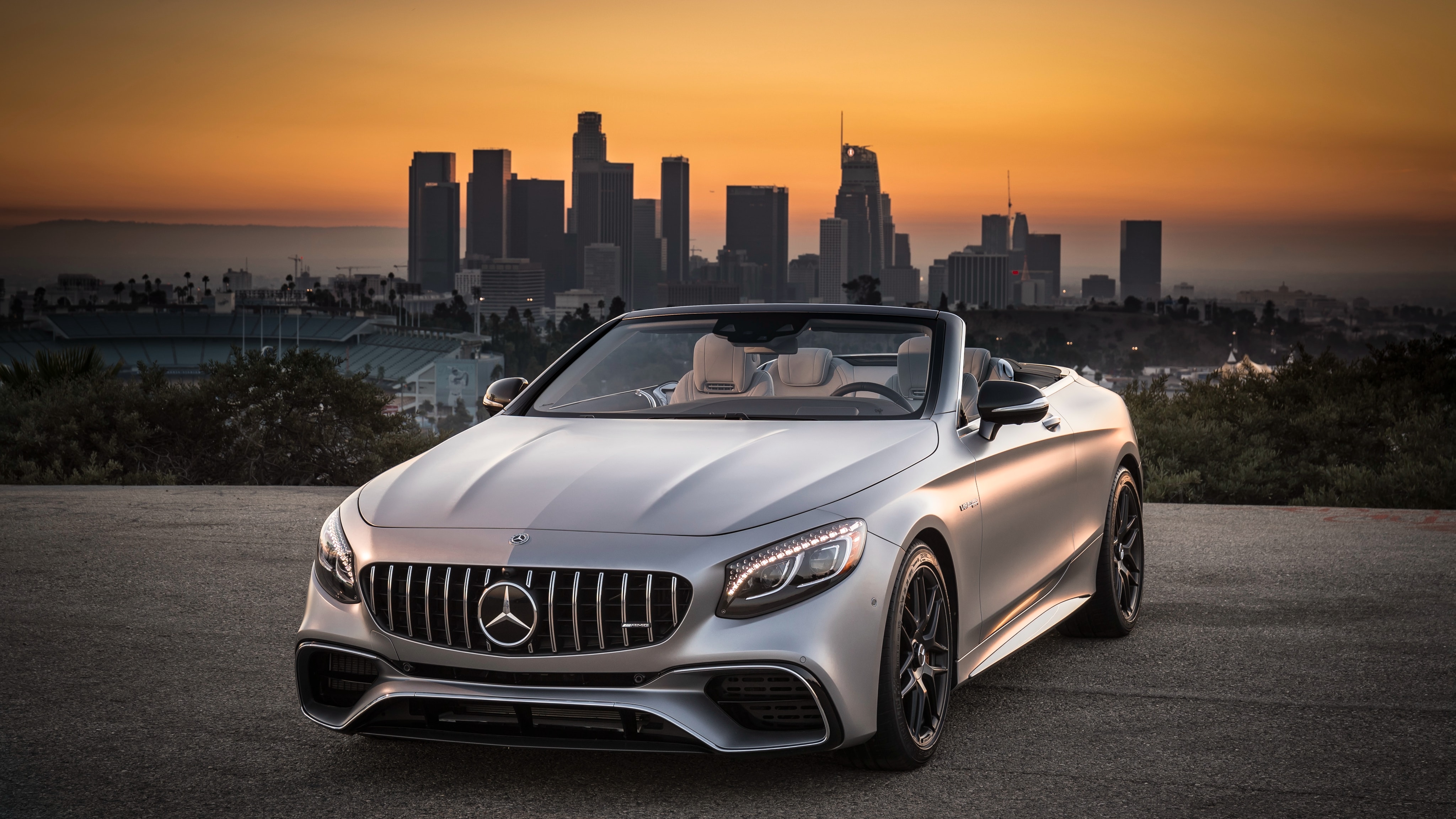 Wallpaper White Mercedes Benz Convertible Coupe on Road During Daytime, Background Free Image