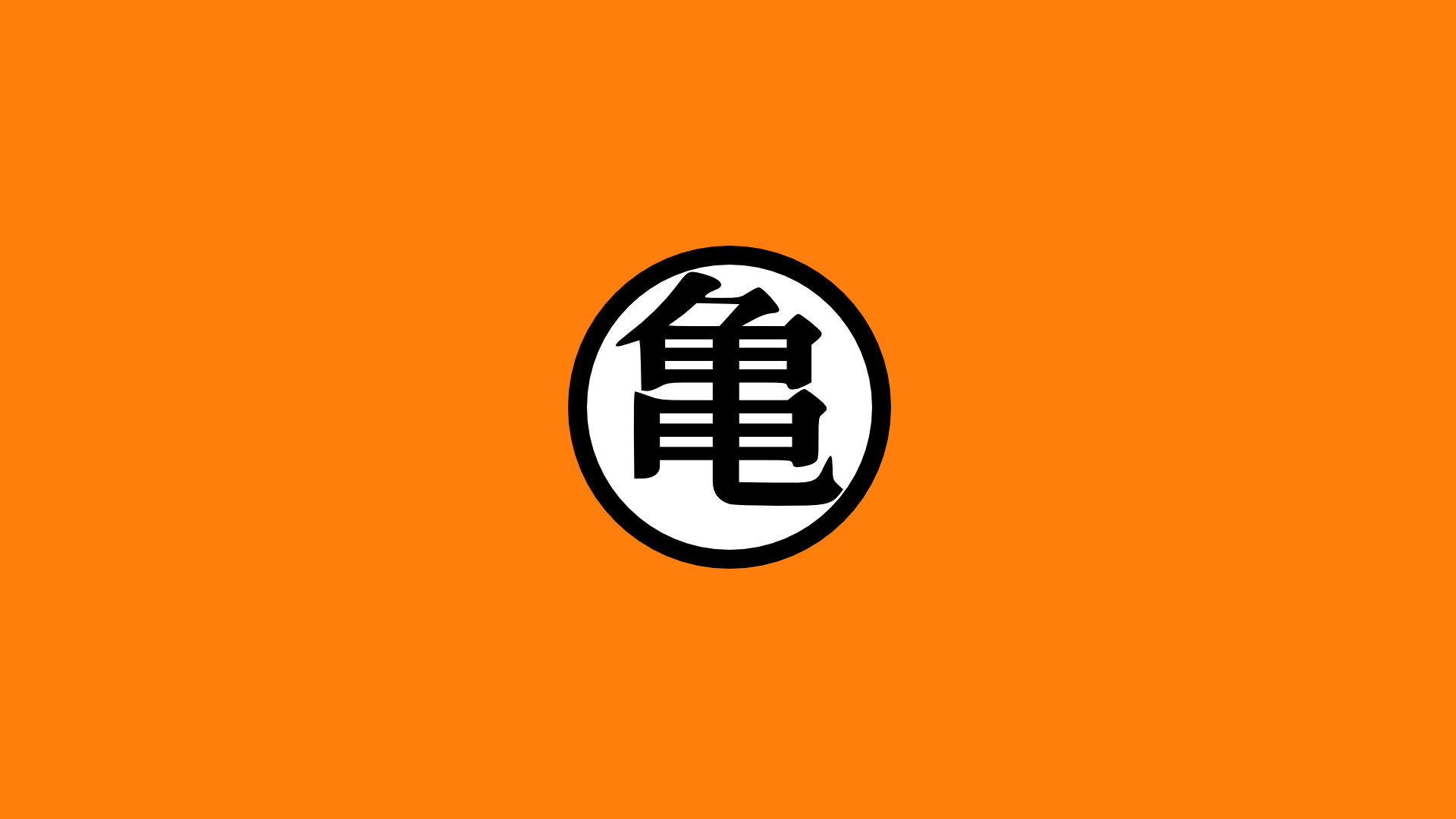 Japanese characters on an orange background Desktop wallpaper 1600x900