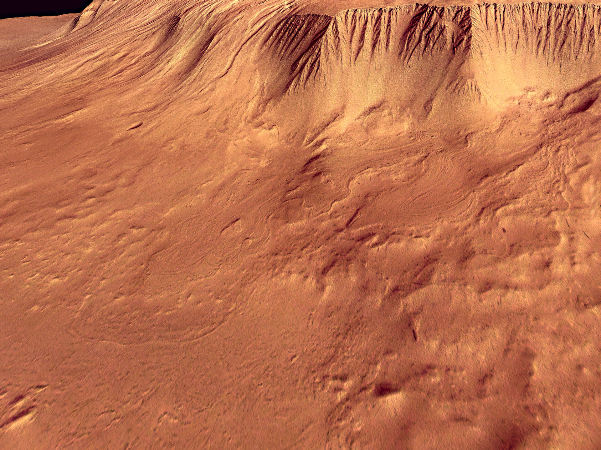 ESA and landslides of Olympus Mons