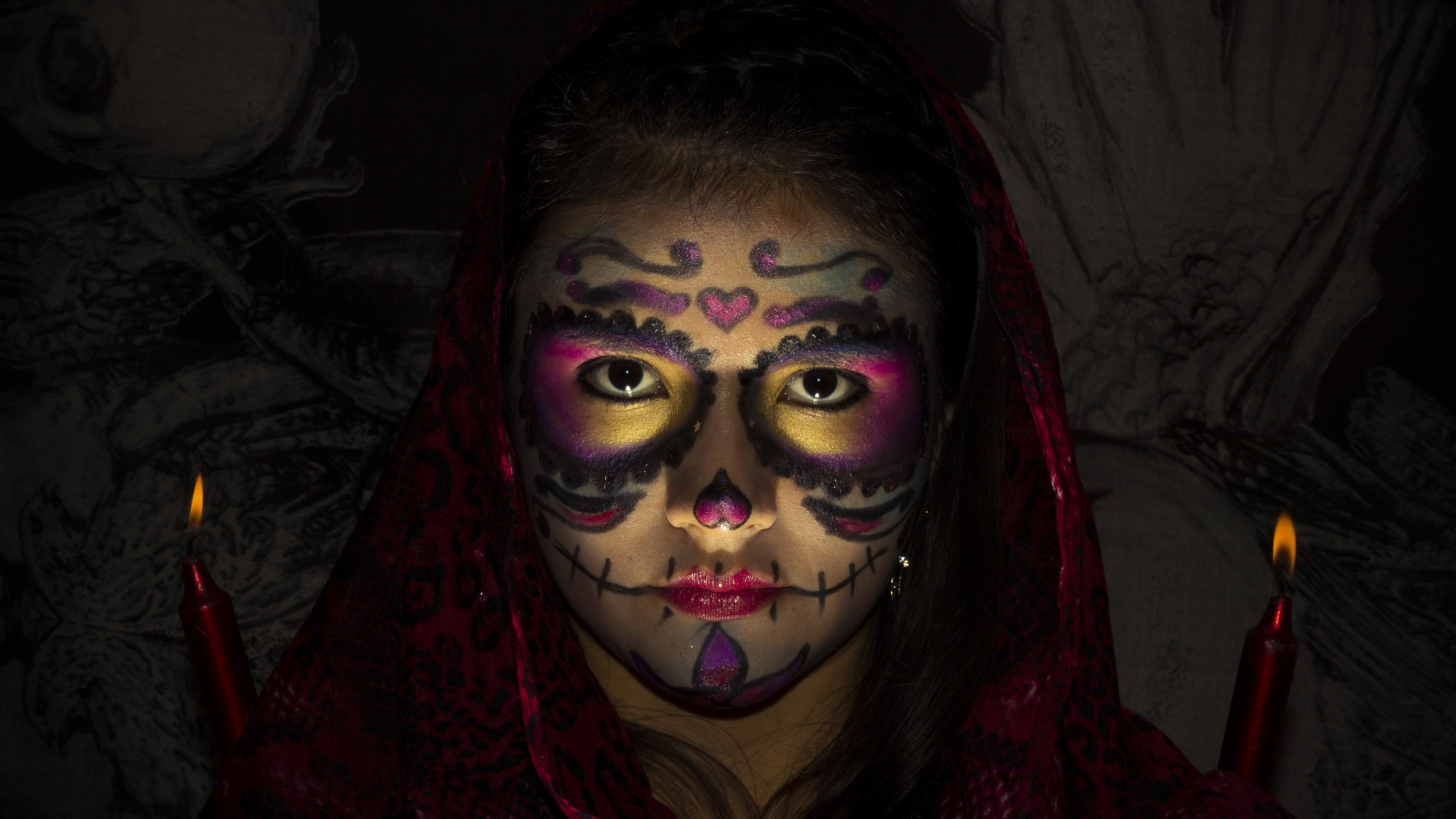 Woman Wallpaper 4K, Scary, Halloween, Photography