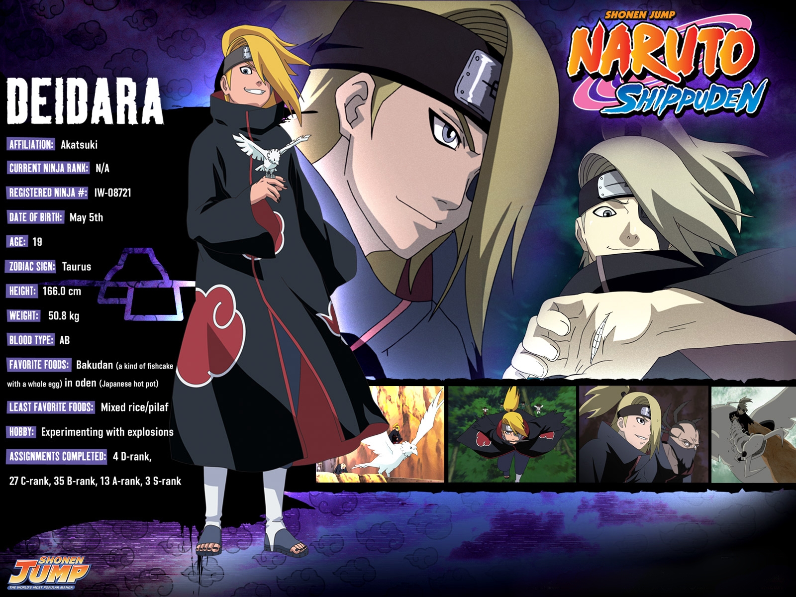 Wallpaper, naruto, Deidara, guy, sign, paint, coat, birds, bandana 1600x1200