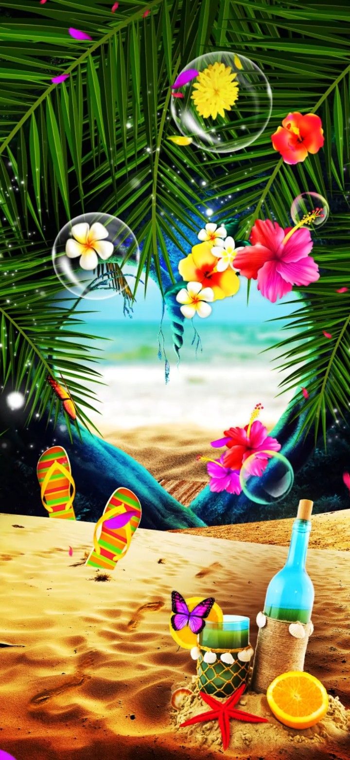HD wallpaper Exotic Island three palm trees Seasons Summer Beach  Beautiful  Wallpaper Flare