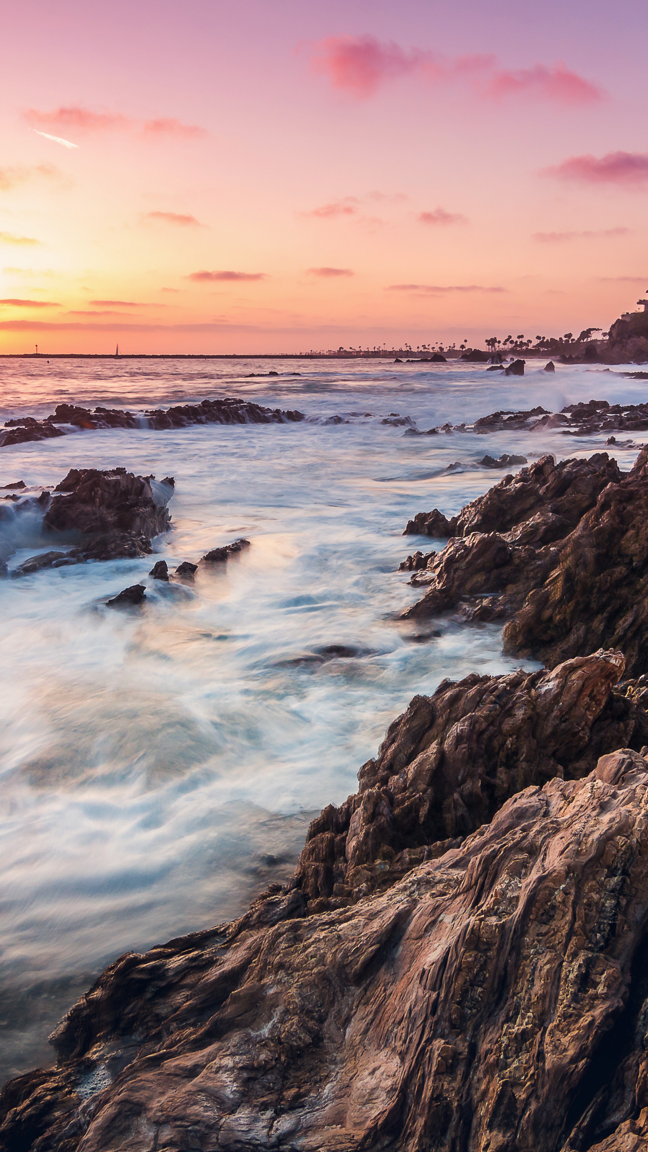 Wallpaper Corona Del Mar, 4k, 5k wallpaper, 8k, California, USA, Best Beaches in the World, travel, tourism, sunset, sunrise, sea, Nature