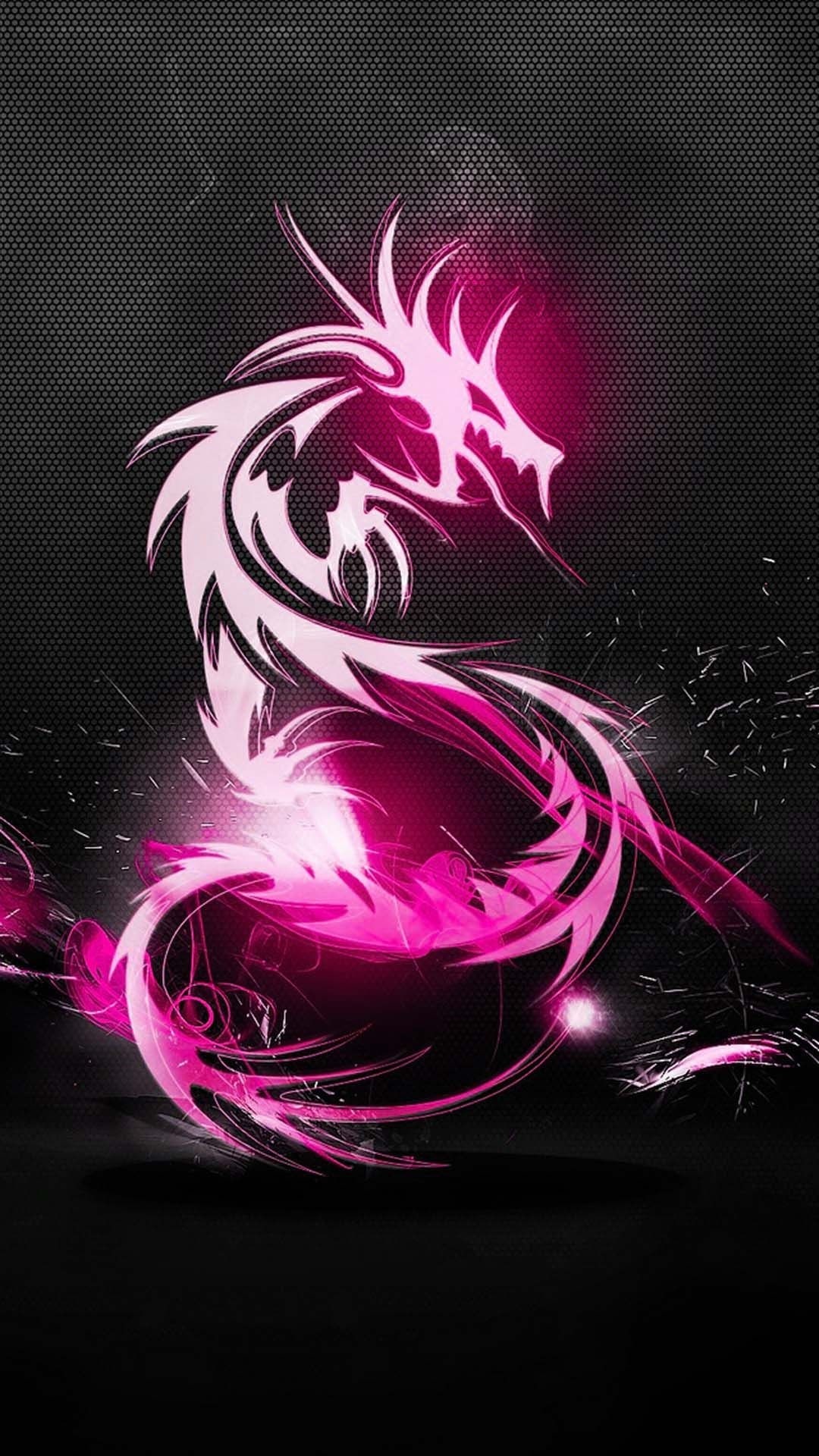 Purple Dragon iPhone 13 Pro Max Wallpaper