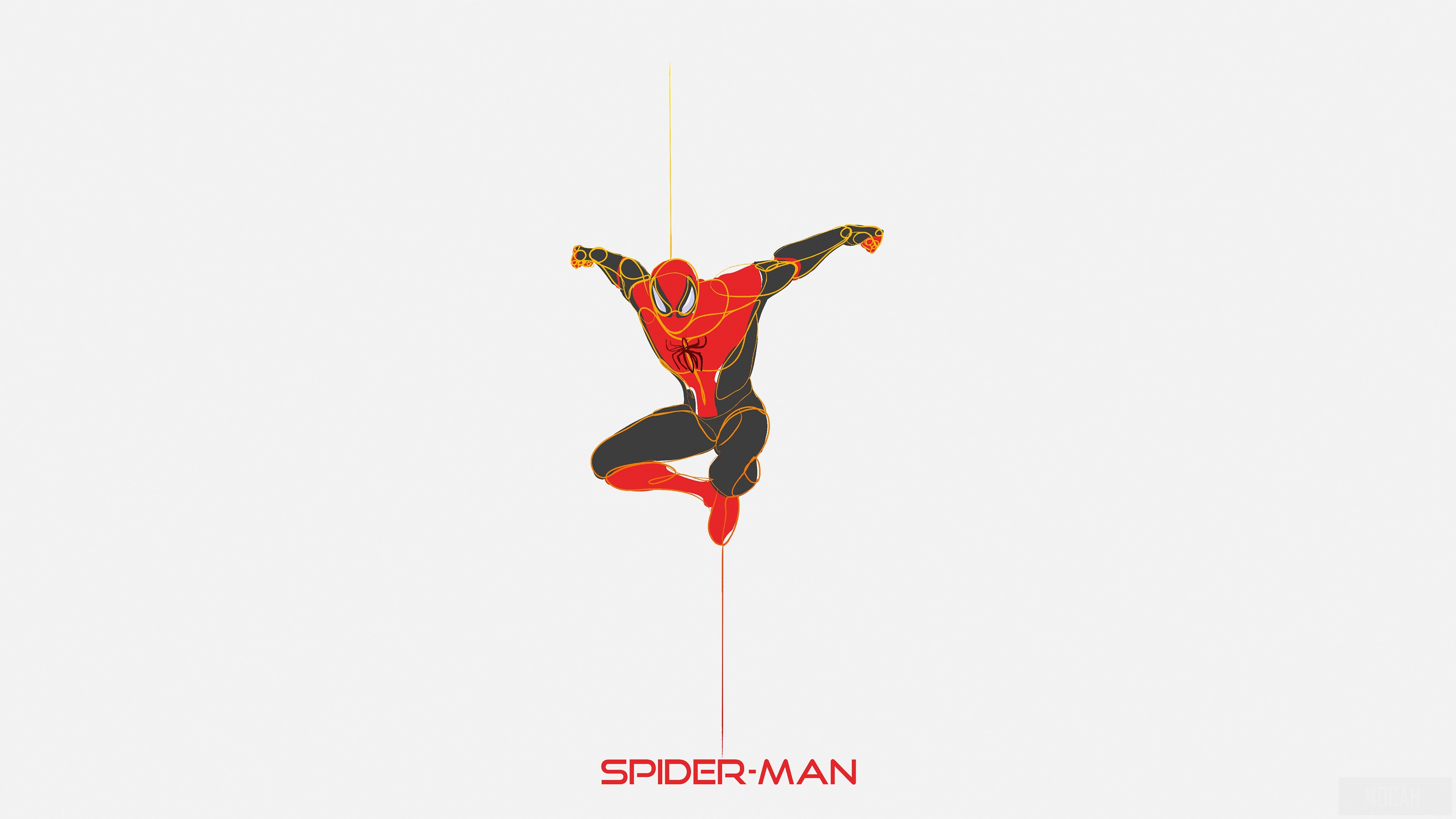 Spiderman Minimal Art 4k Gallery HD Wallpaper