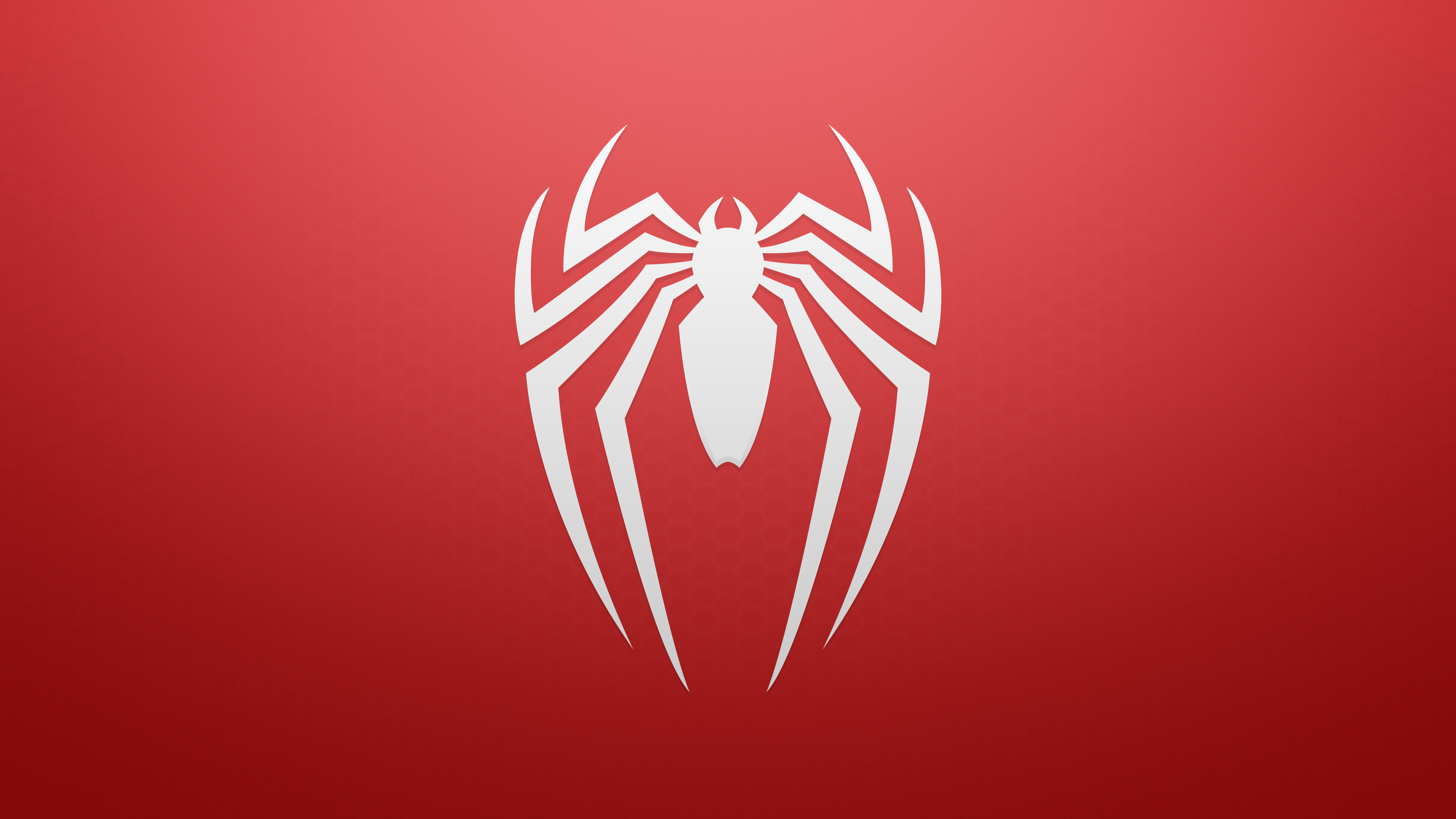 Spider Man Wallpaper 4K, Logo, Red Background, Minimal