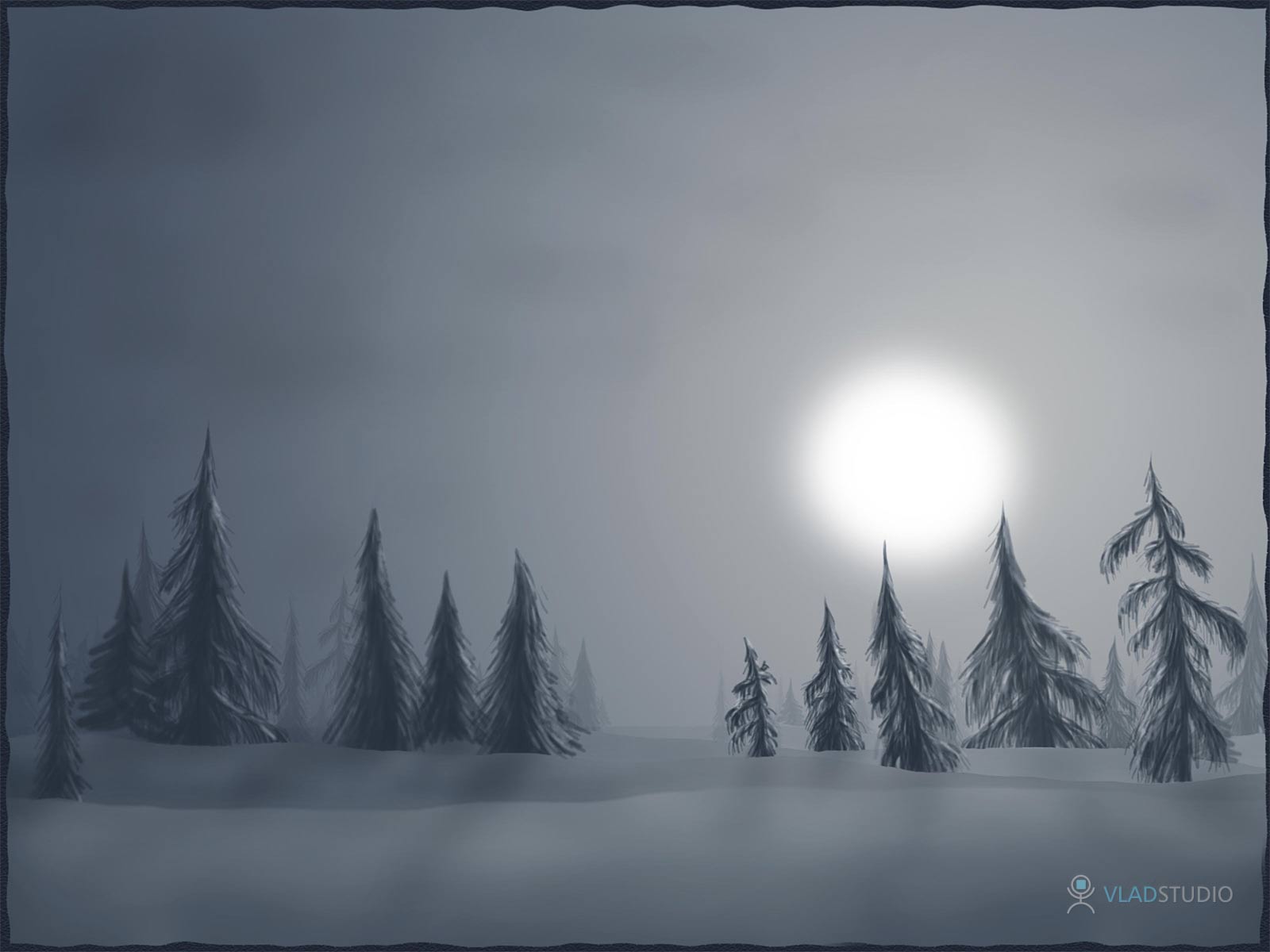 Calm winter wallpaper. Calm winter