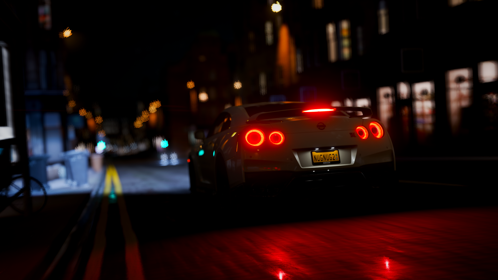 Nissan GTR, Edinburgh, night