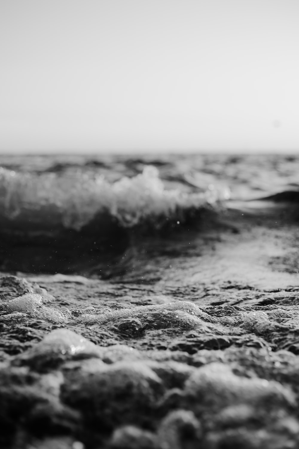 Black And White Waves Picture. Download Free Image