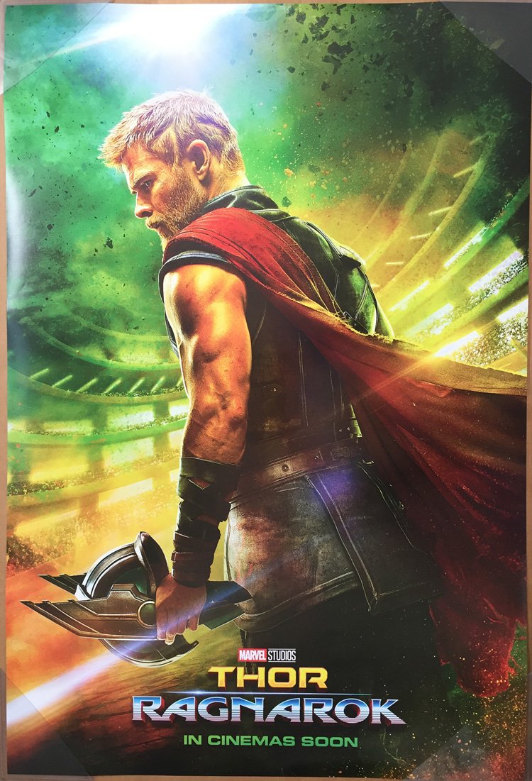 THOR RAGNAROK MOVIE POSTER 2 Sided ORIGINAL INTL Advance 27x40 CHRIS HEMSWORTH, Home & Kitchen