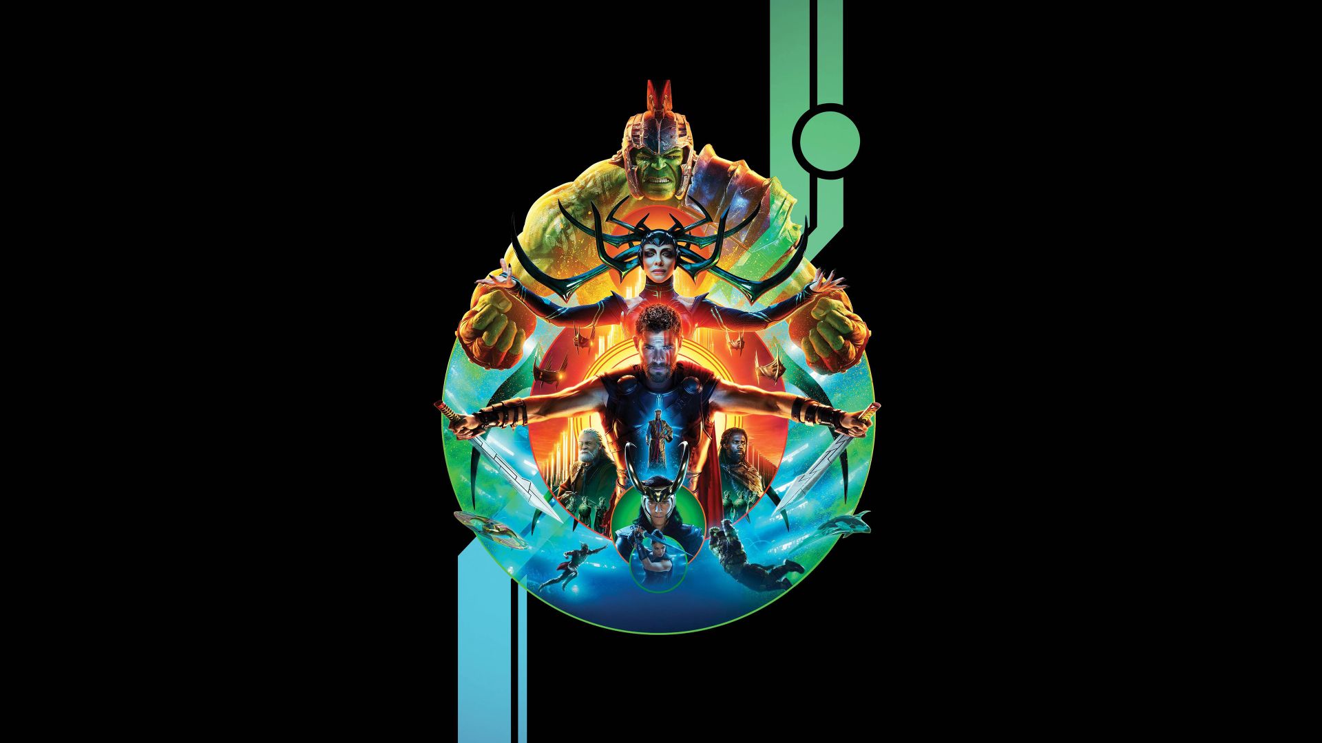 Desktop Wallpaper Thor: Ragnarok, Hulk, Thor, Movie, Poster, 4k, HD Image, Picture, Background, 5460ba