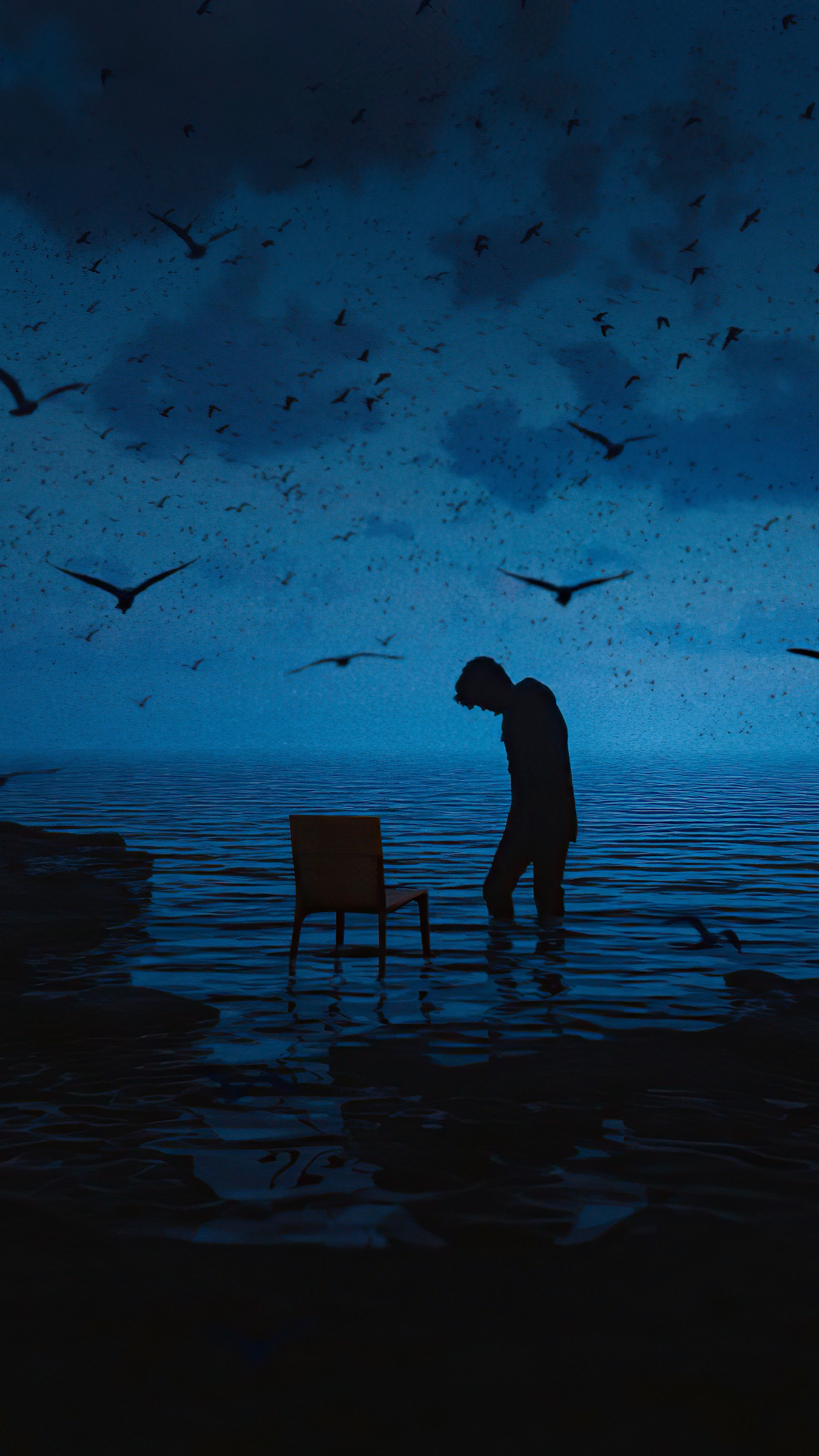 alone, lonely, artist, artwork, digital art, hd, 4k Gallery HD Wallpaper