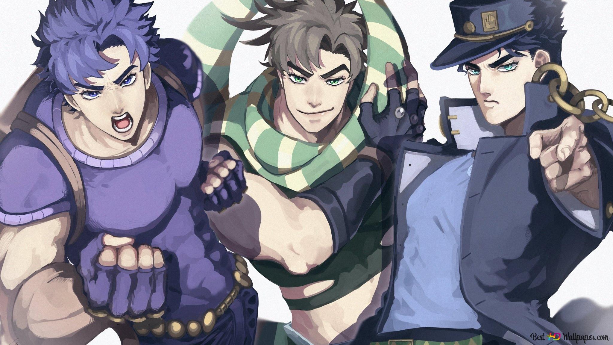 Jojo's Bizarre Adventure Joestar, Joseph Joestar & Joutarou Kuujou 2K wallpaper download
