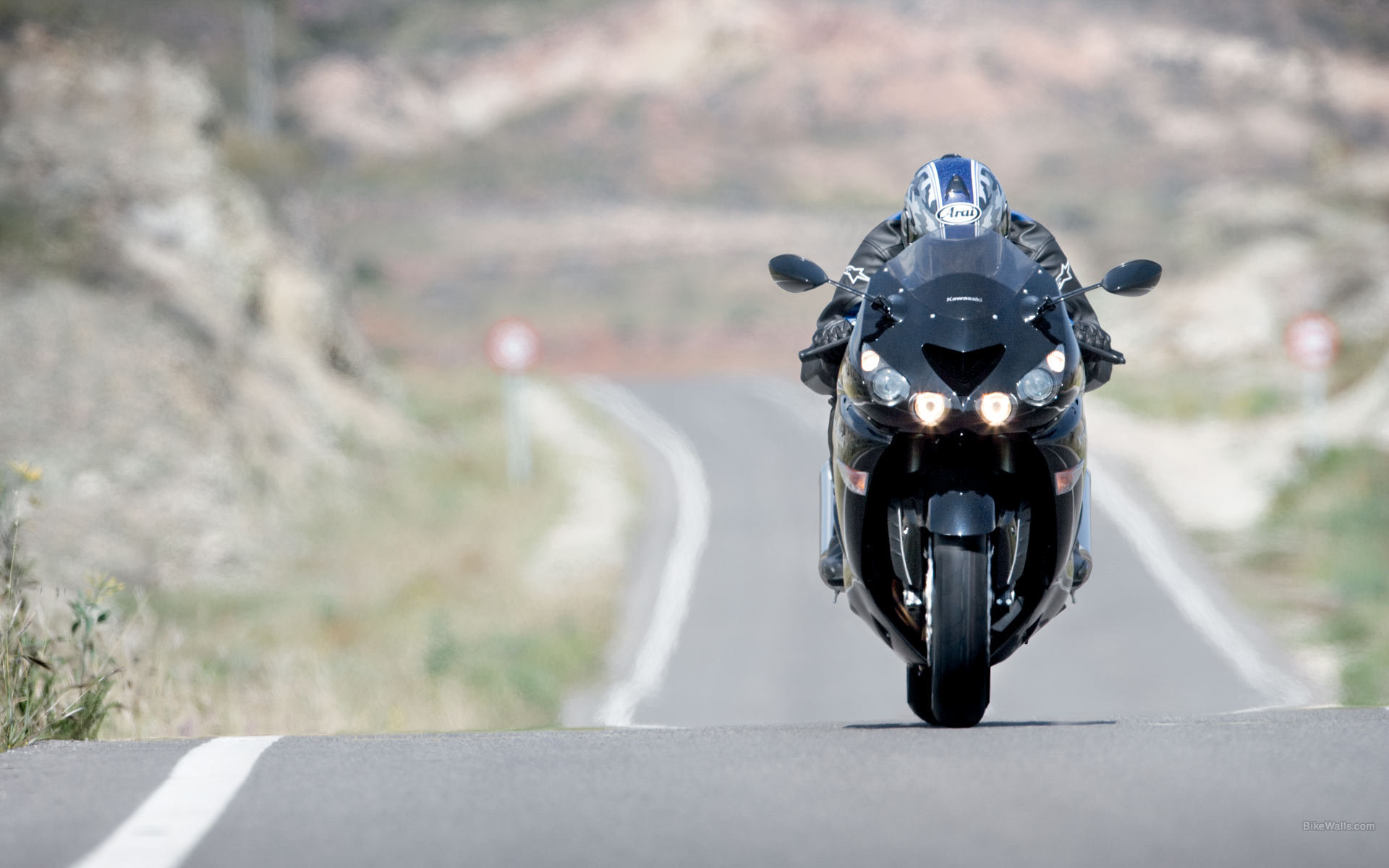 Fastest motorcycle Kawasaki ZZR 1400 Desktop wallpaper 1440x900