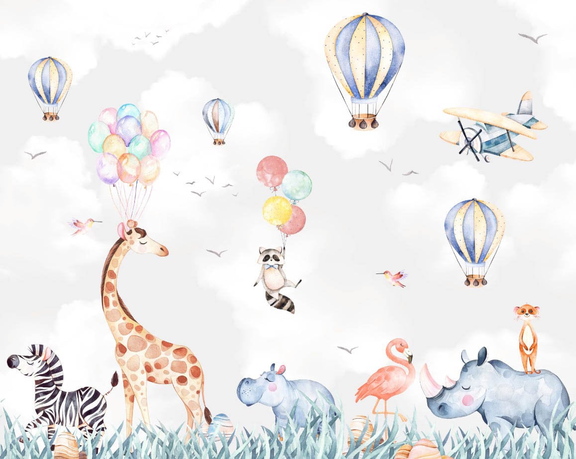 Baby Watercolor Animals Wallpaper