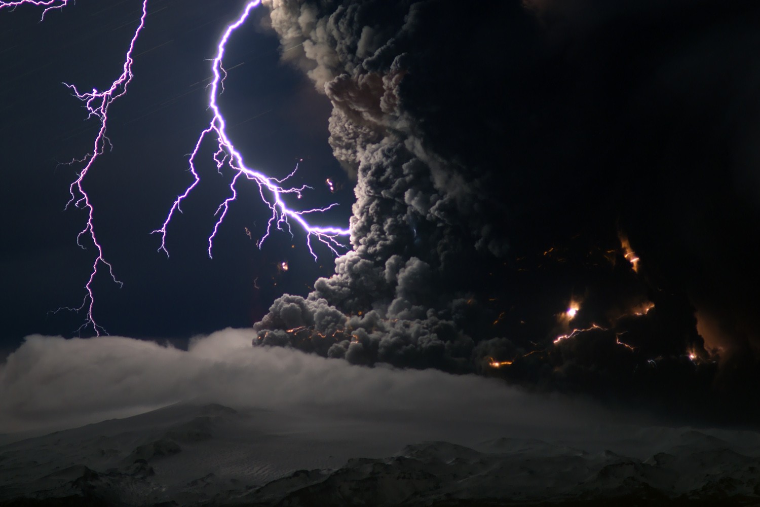 Wallpaper, night, lightning, thunder, weather, darkness, 1500x1000 px, geological phenomenon 1500x1000