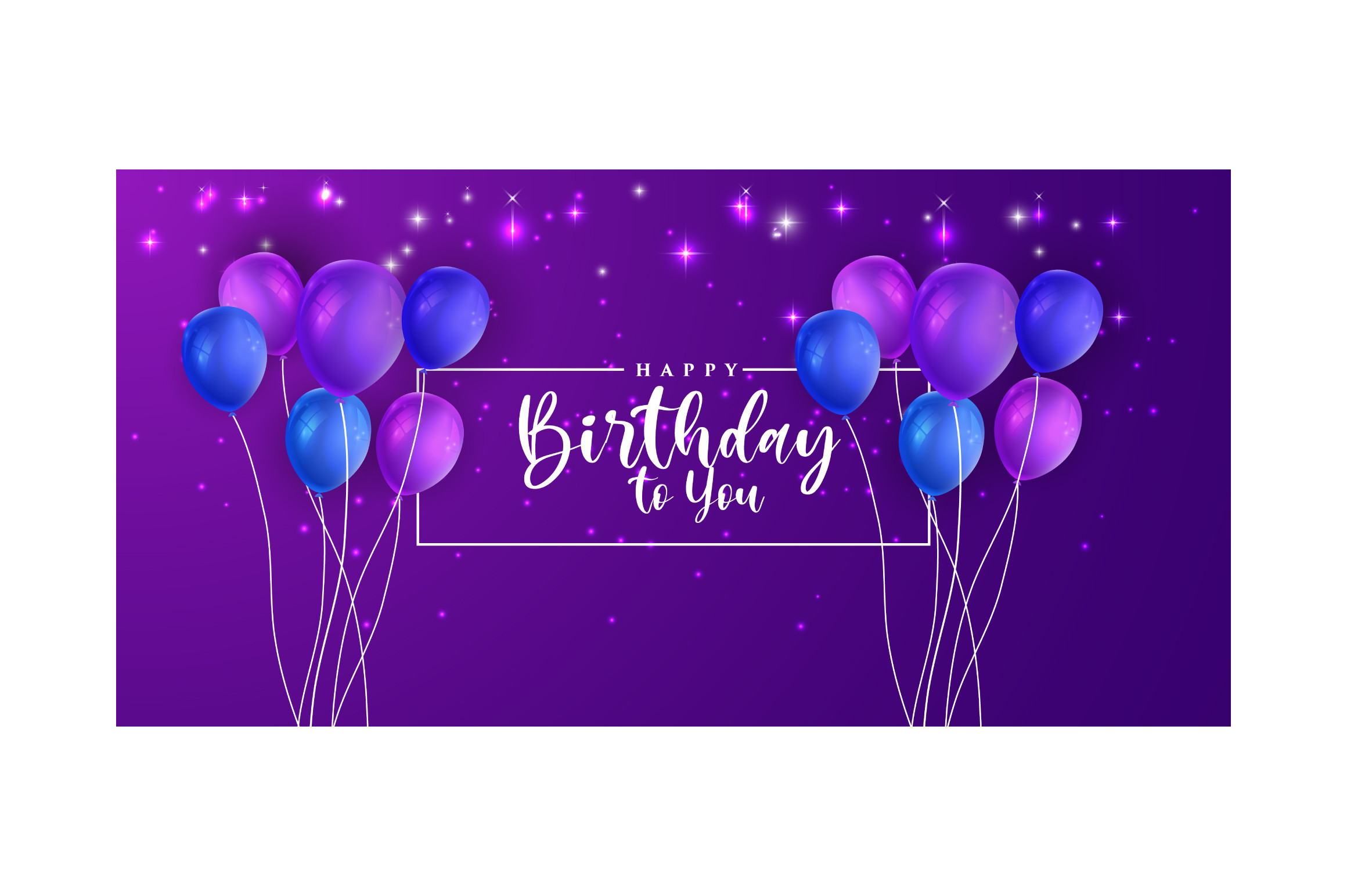 Happy Birthday Purple Background Graphic by TeeBay · Creative Fabrica