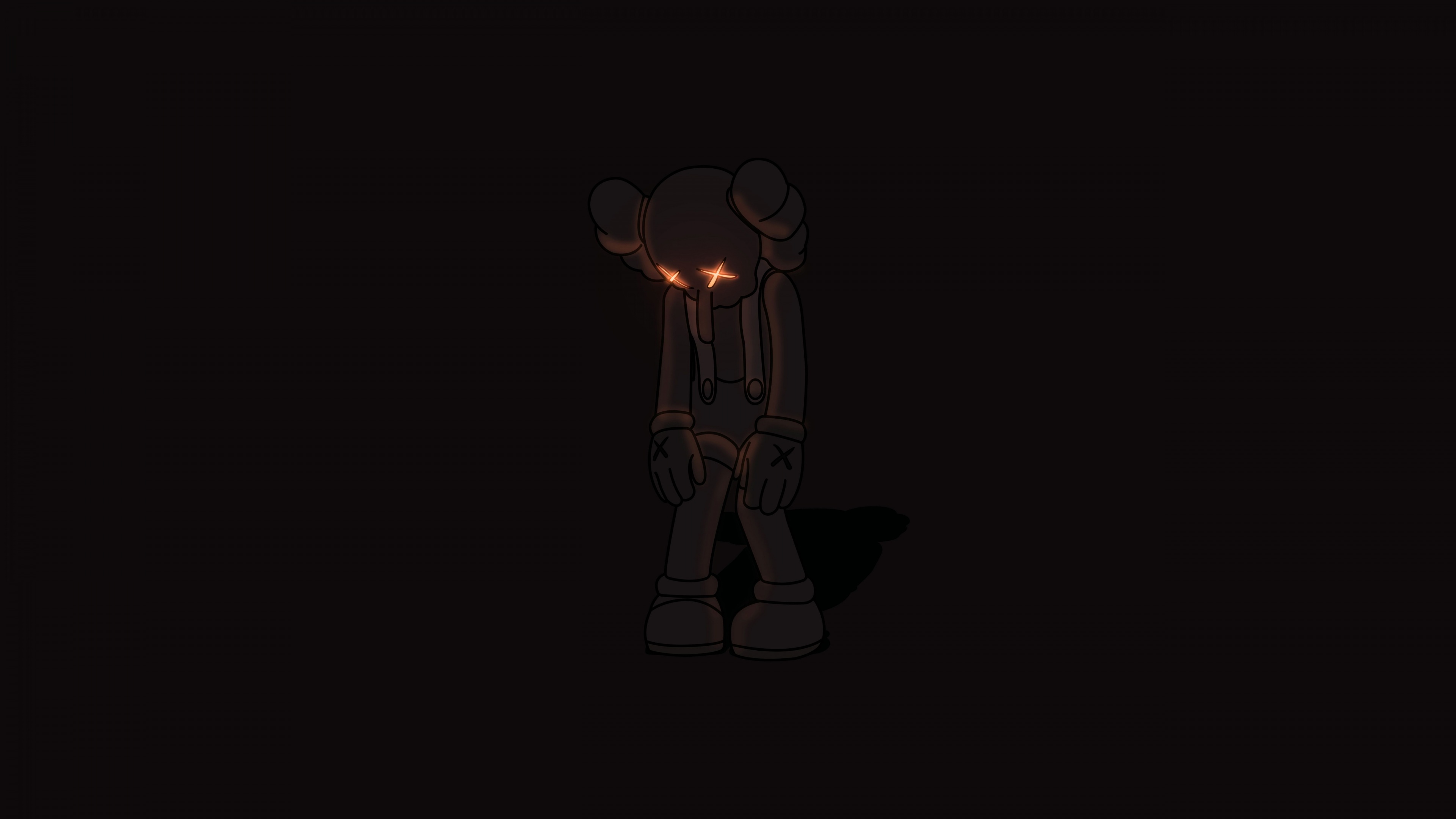 Kaws sad Wallpaper 4K, Kaws Companion, Minimal