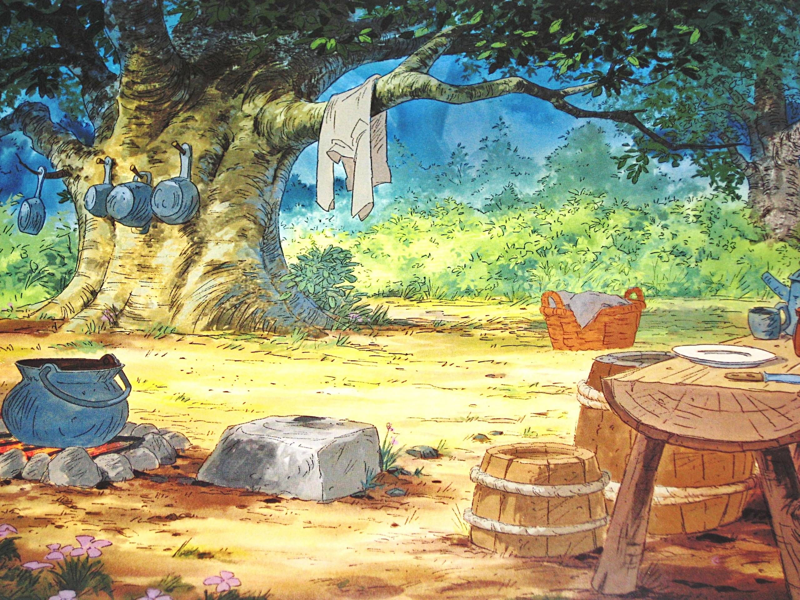 Robin Hood (Campsite). Disney background, Animation background, Walt disney characters