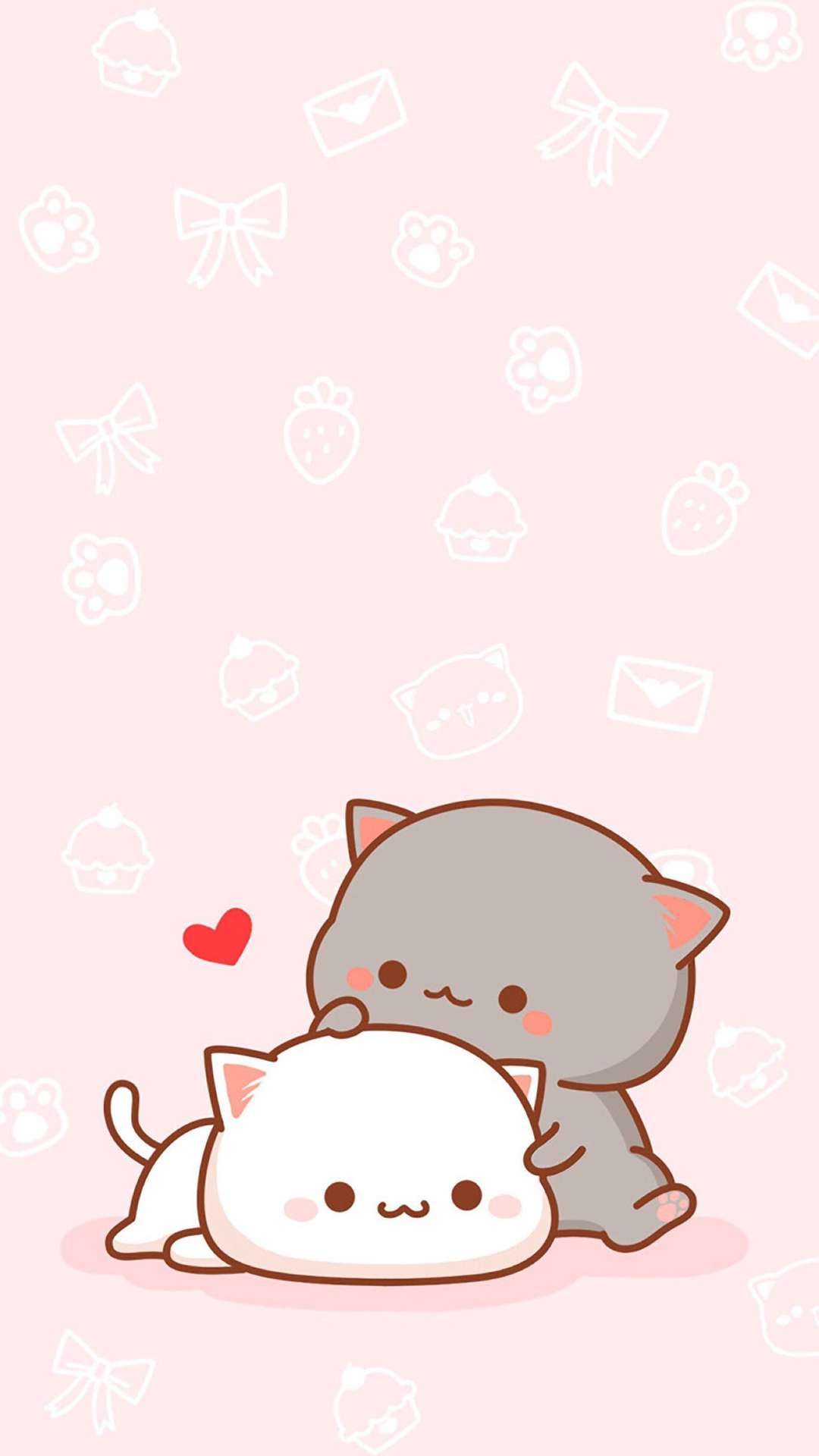 Anime Cat Wallpaper for iPhone and Android