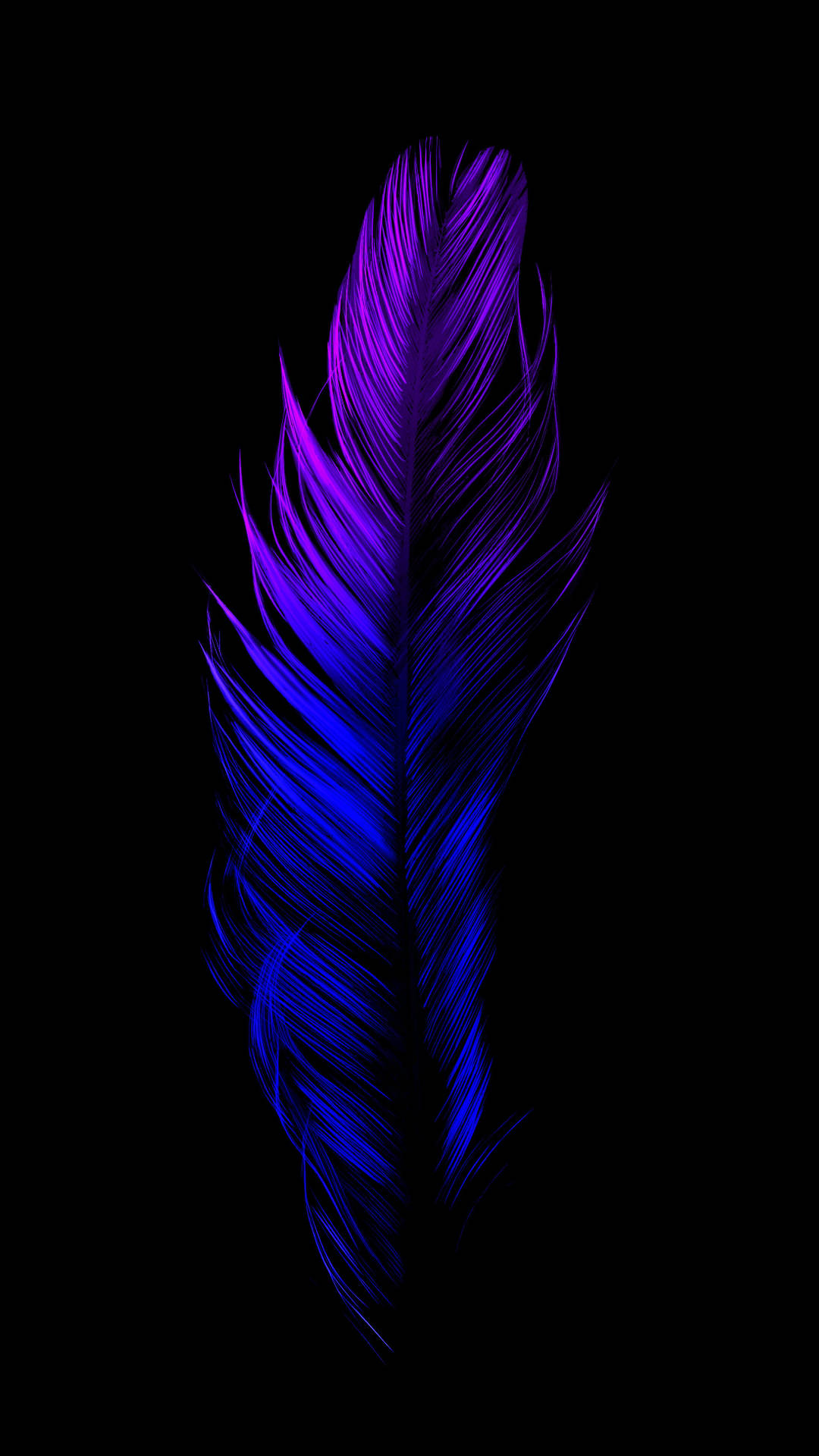 Download Blue, Black And Purple Aesthetic Feather Wallpaper