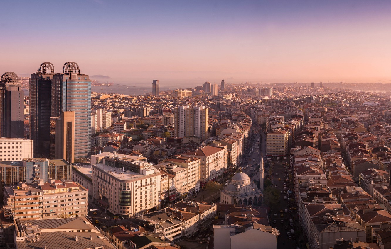 Wallpaper city, Istanbul, Turkey, streets, buildings, horizon, vehicles image for desktop, section город