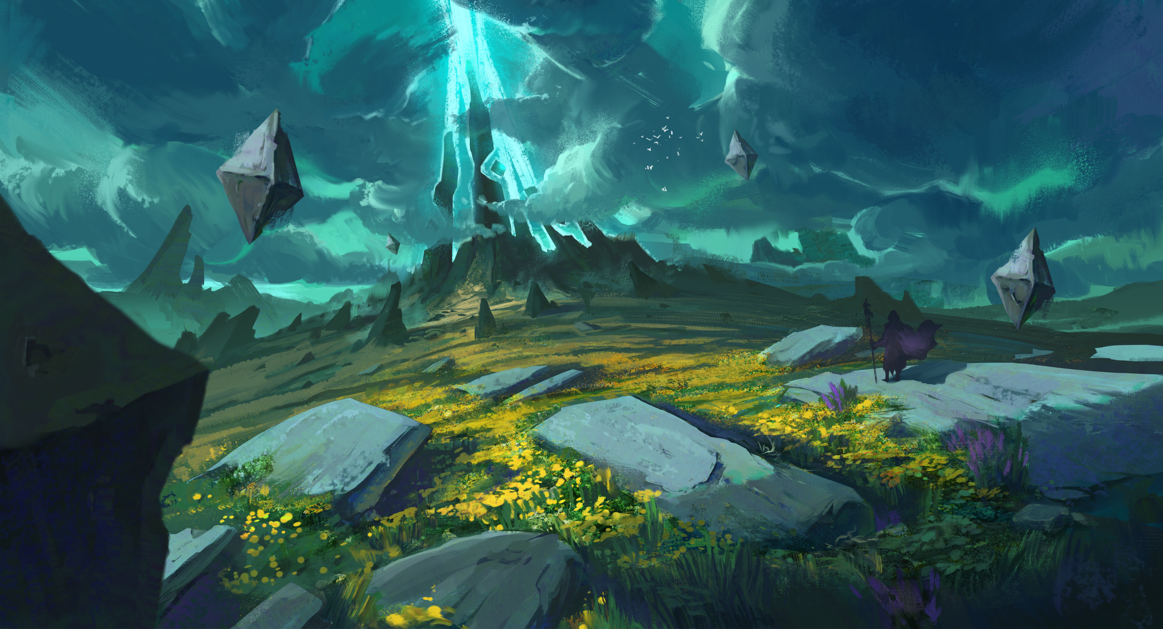 Download Beam Wizard Fantasy Landscape