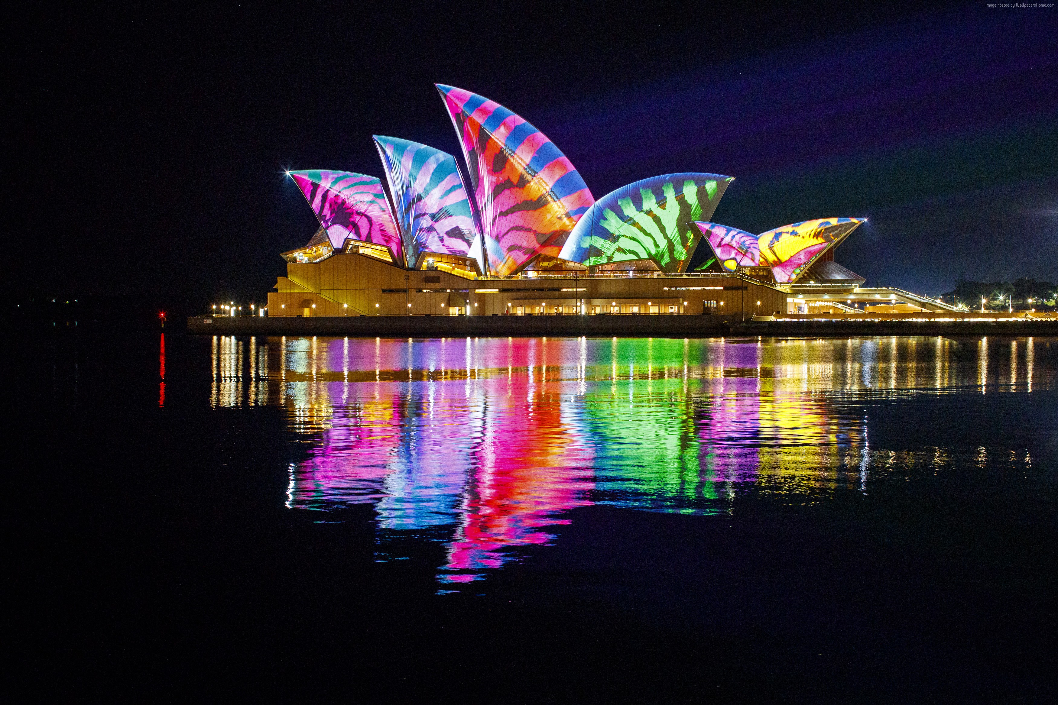 Sydney, Australia, night, Opera house, 4k Gallery HD Wallpaper