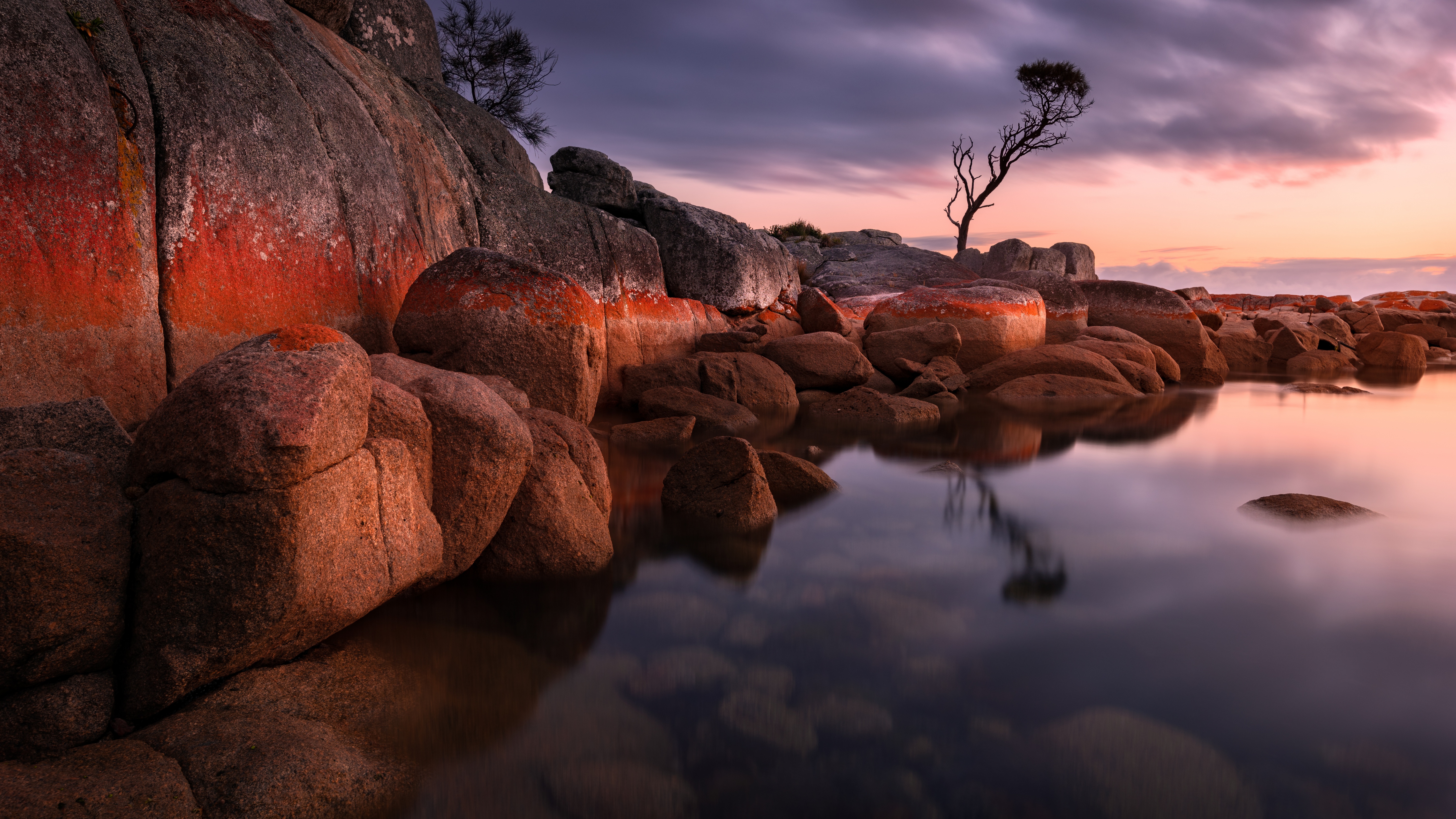 Binalong Bay Wallpaper 4K, Tasmania, Australia, Nature