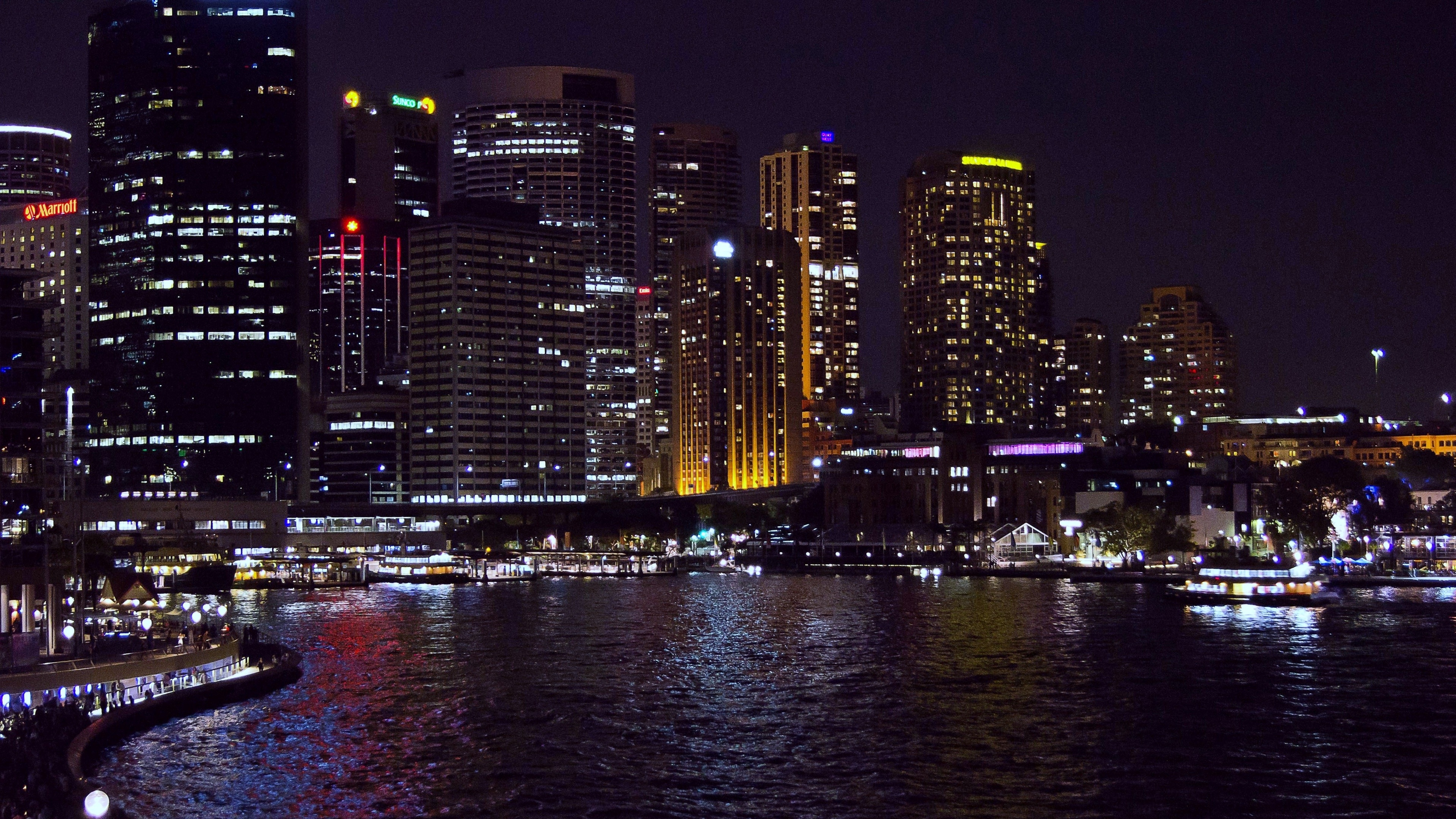 Wallpaper 4k sydney, australia, night 4k Wallpaper