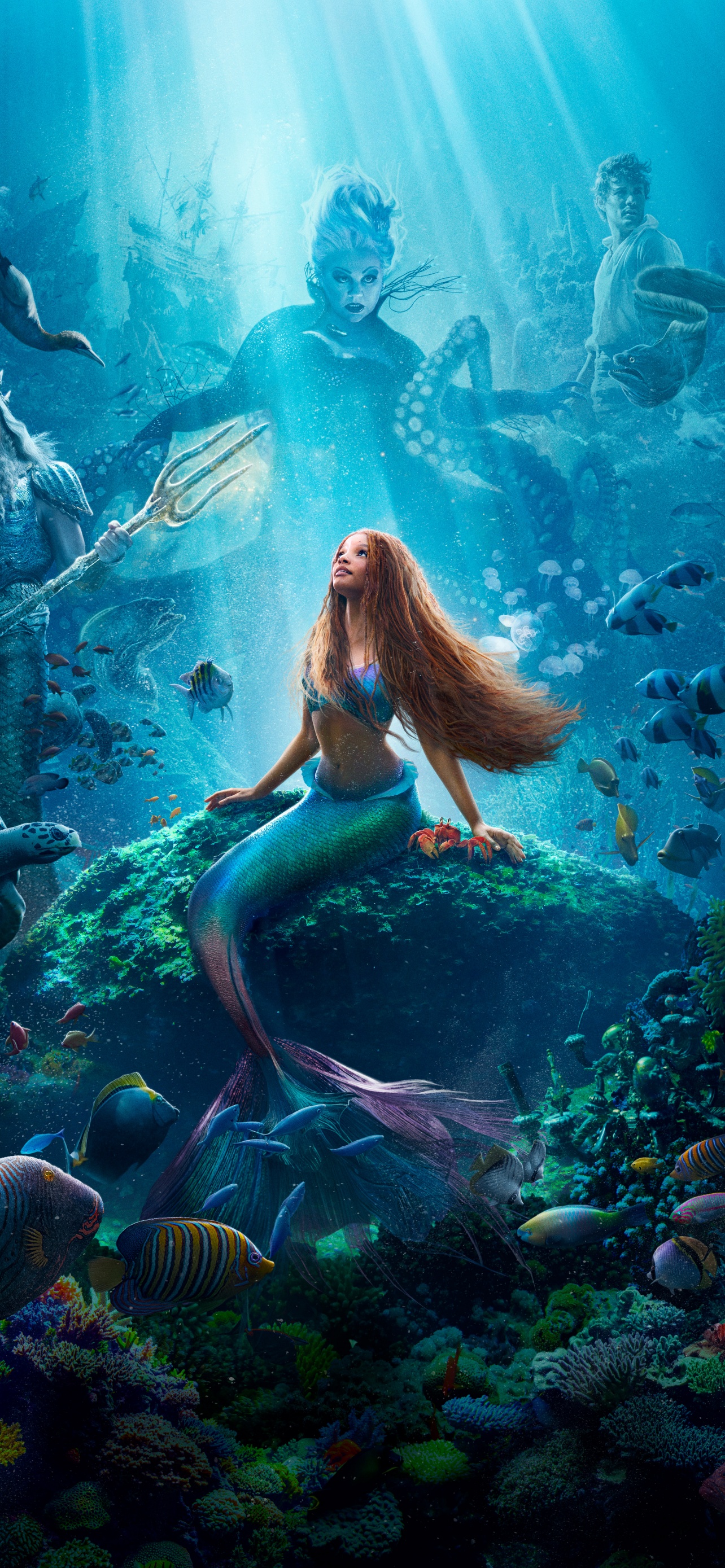The Little Mermaid Wallpaper 4K, Halle Bailey as Ariel, Movies