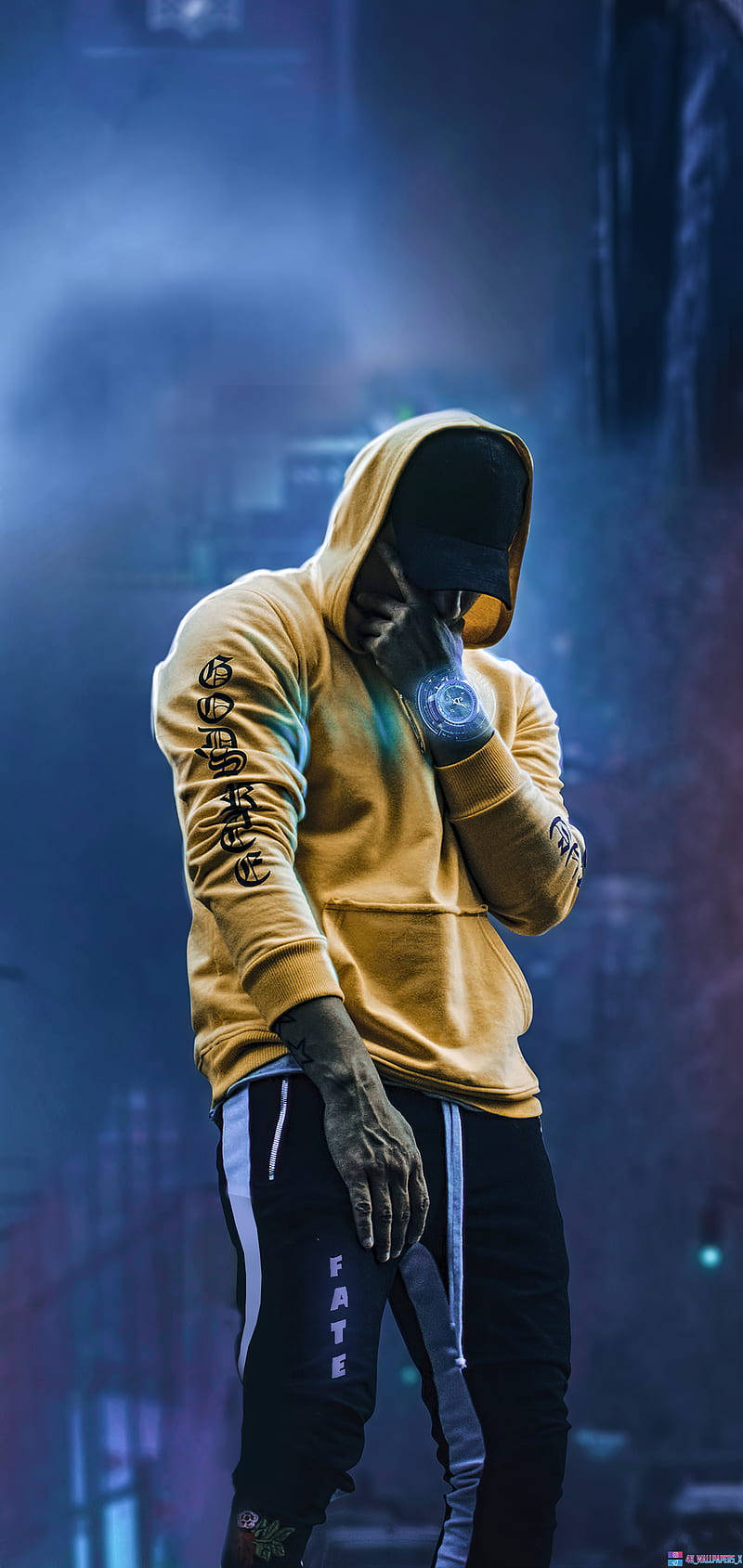 Download Single Boy In Yellow Hoodie Wallpaper