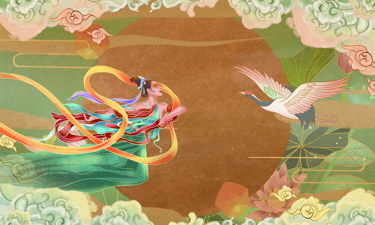 Chinese Style Dunhuang Background Download Free. Banner Background Image