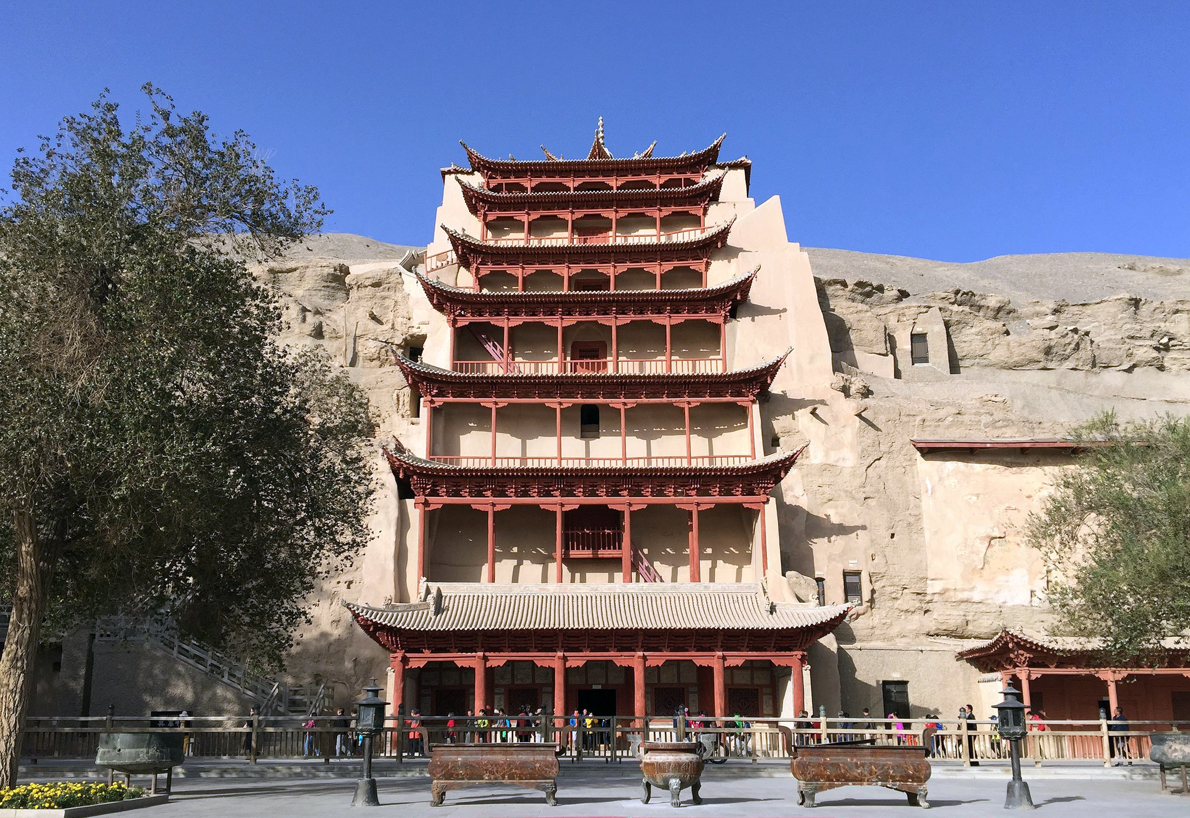Mogao caves at Dunhuang
