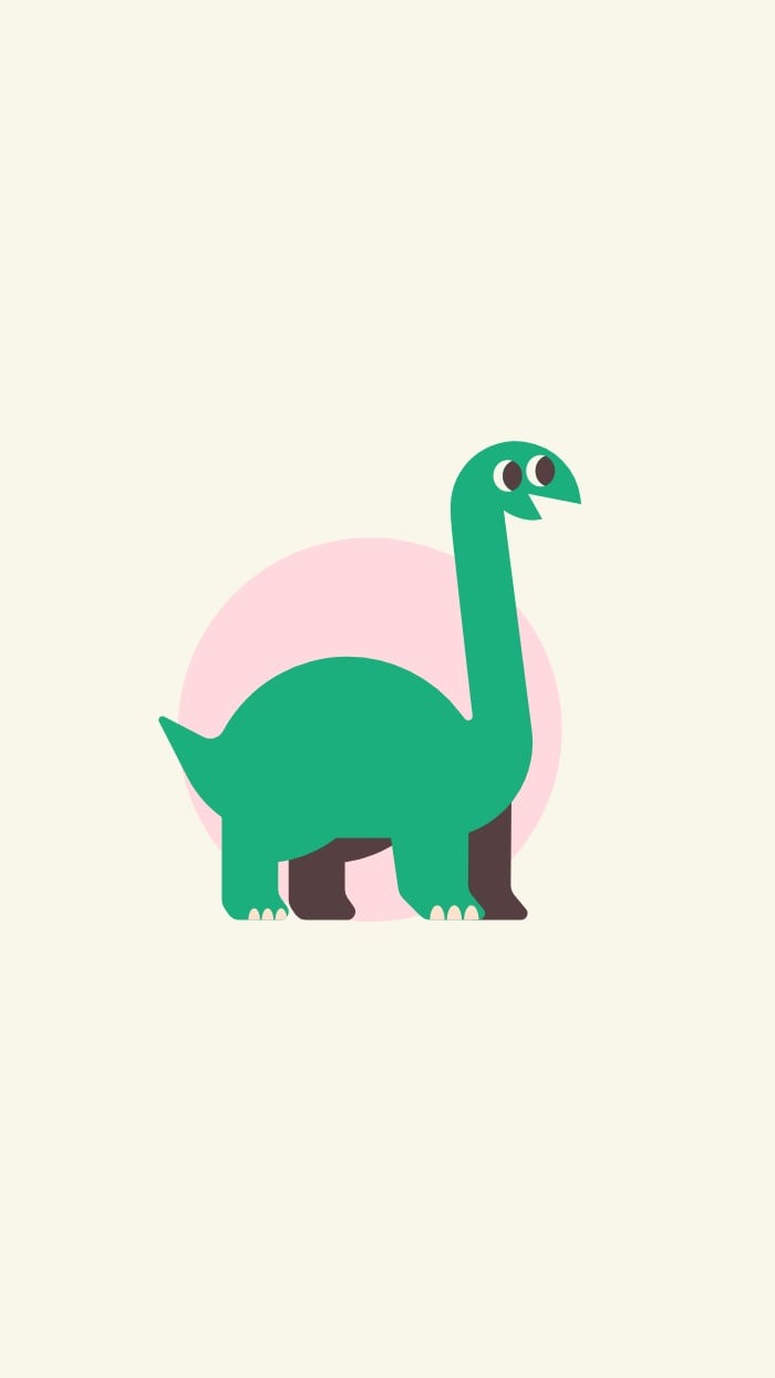 Free Simple Dinosaur Mobile Wallpaper