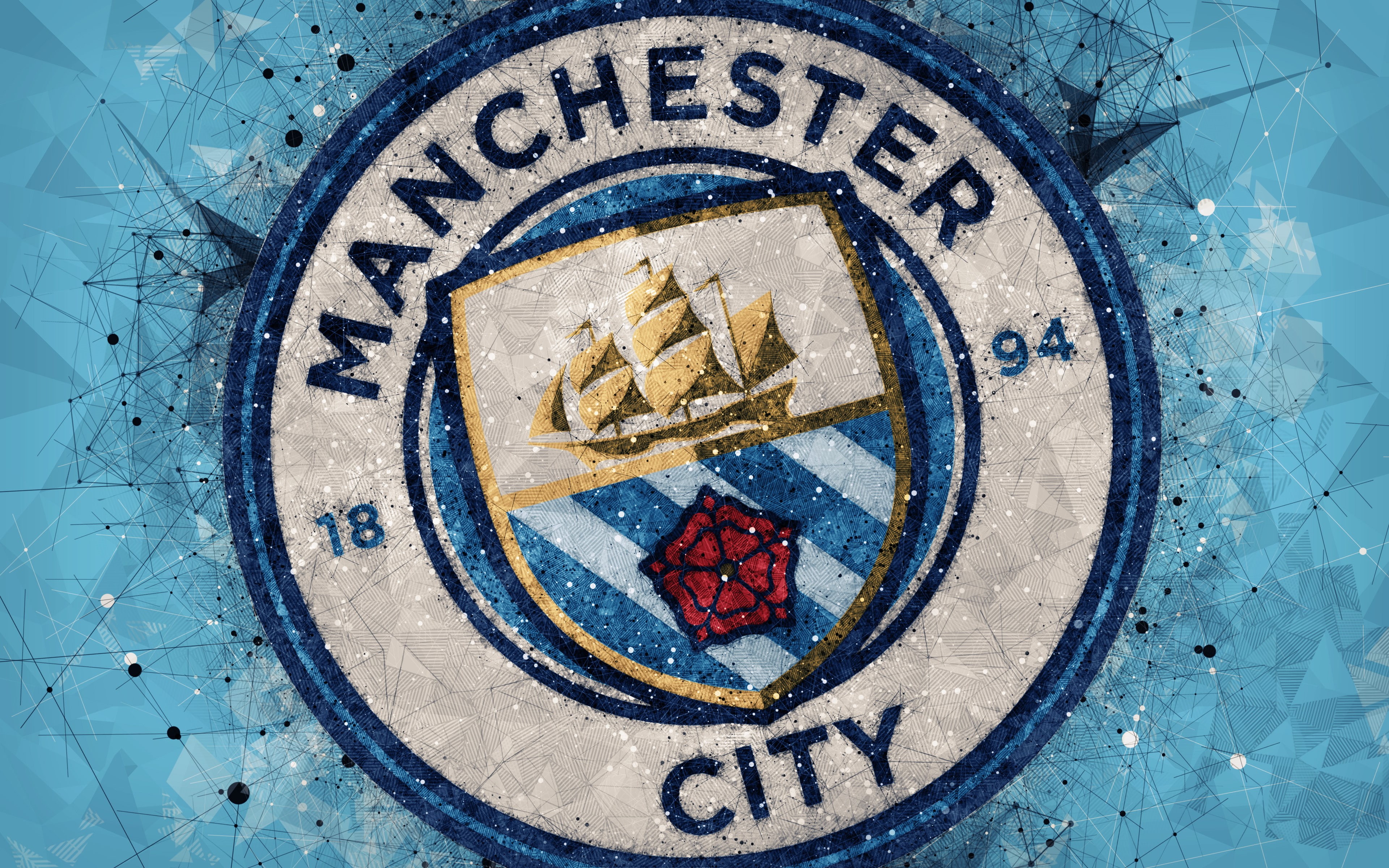 Wallpaper / 4K, Logo, Manchester City F.C., Soccer free download
