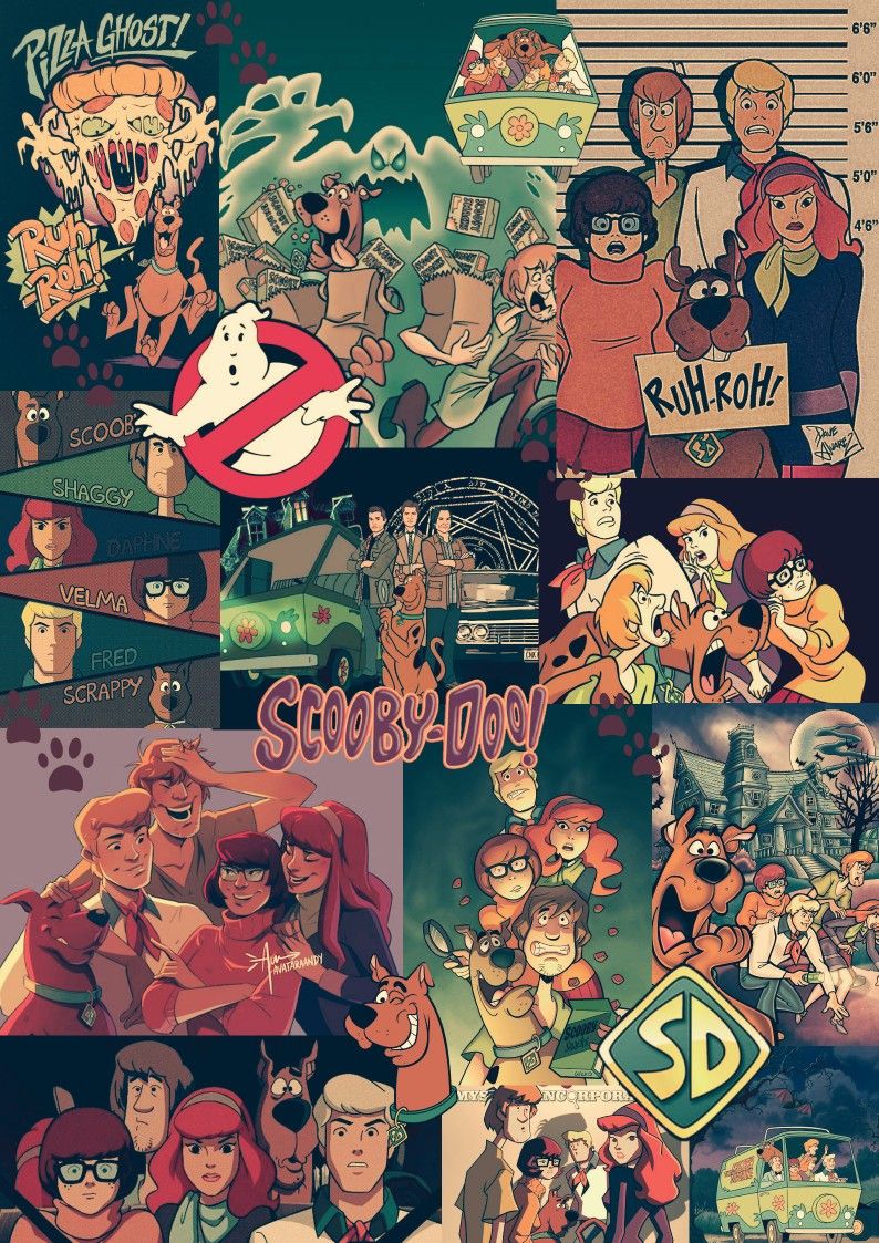Scooby doo. Vintage posterler, Art deco posterler, Disney çizimleri
