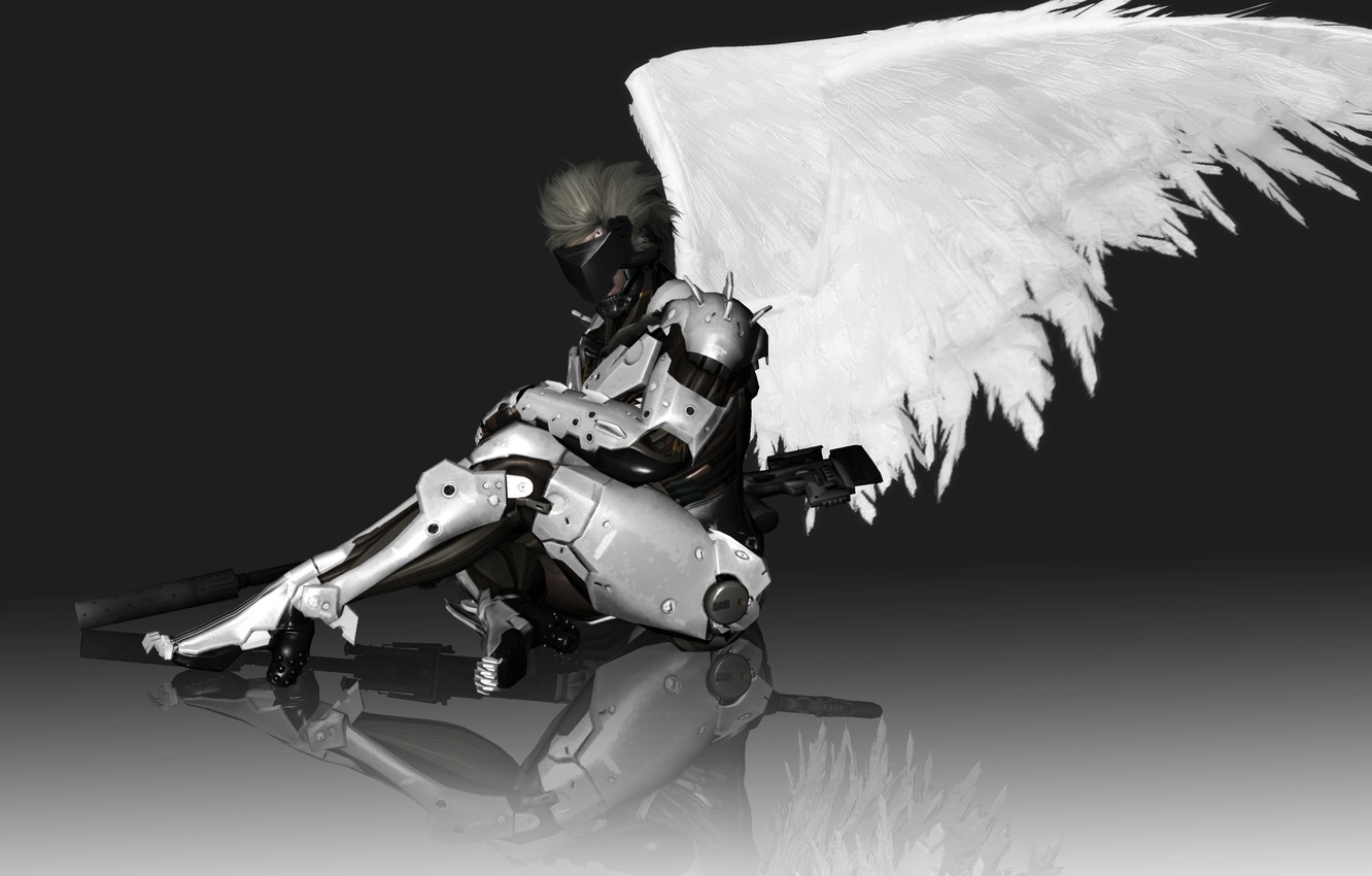 Wallpaper wings, cyborg, jack, Raiden, Metal Gear Rising: Revengeance, Jack the Ripper, Kojima Productions, mgr, Mr. Lightning Bolt, White Devil, cyborg ninja image for desktop, section игры