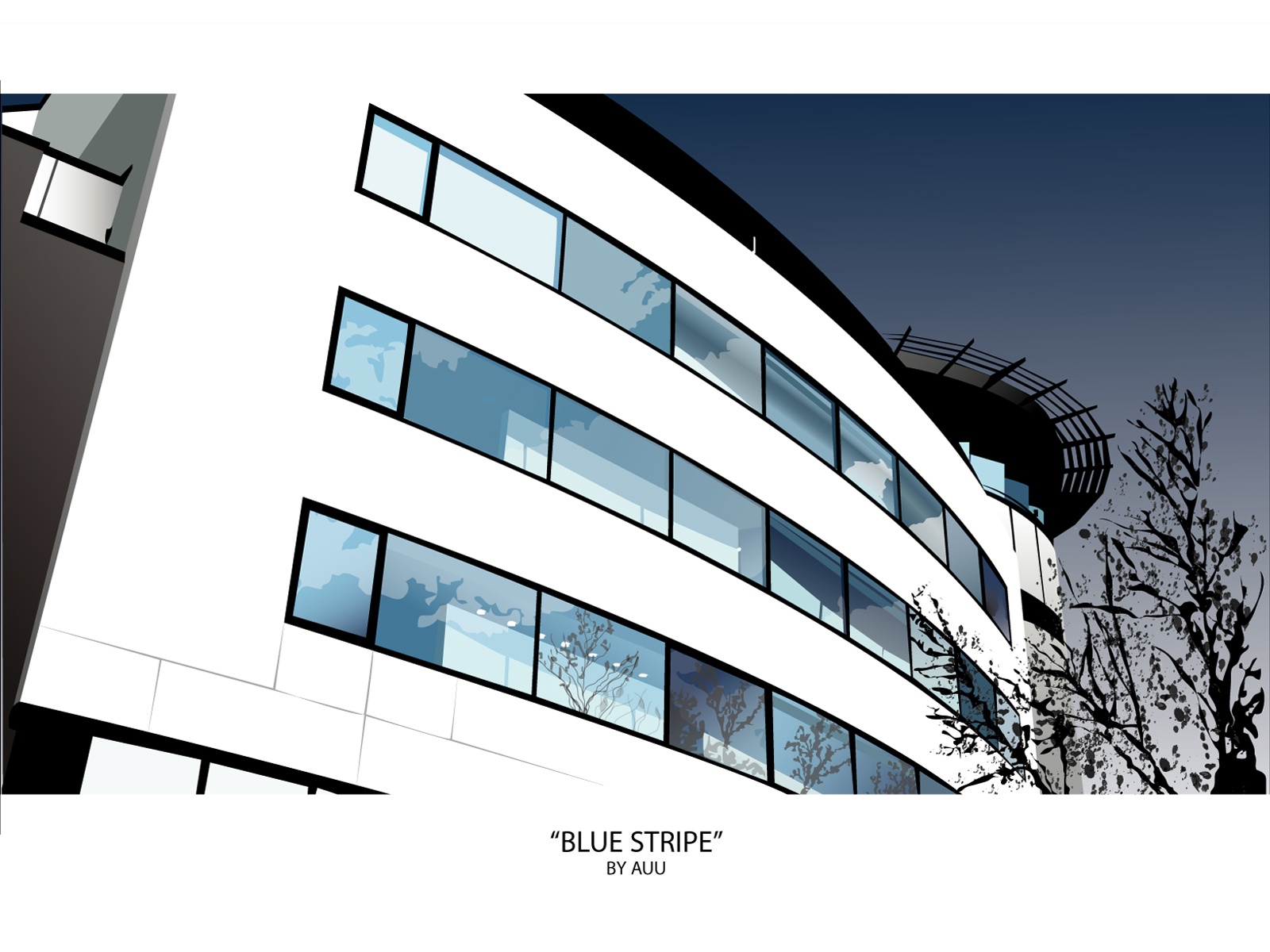 White building wallpaper. White building