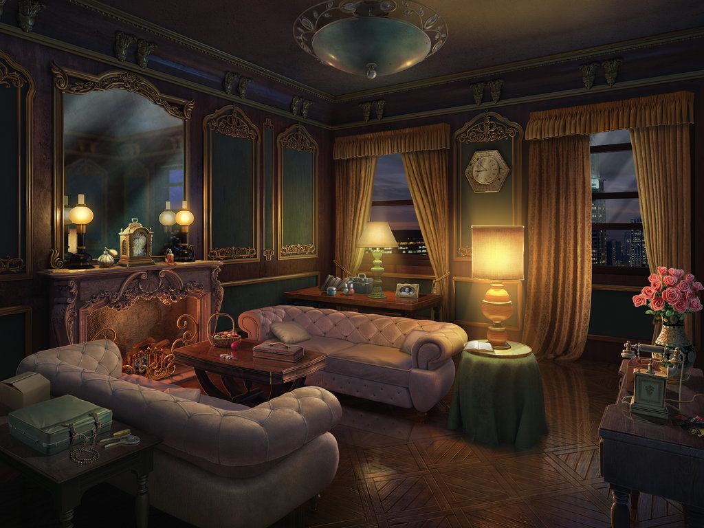 Scene Actress Room Night. Living room designs, Room design, Fantasy rooms