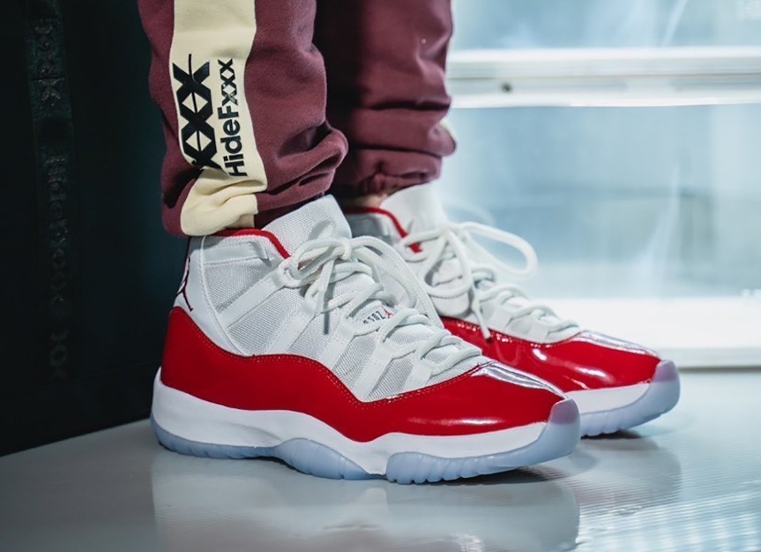 Beauty Shots Of The Air Jordan 11 “Cherry” Cap And Kicks