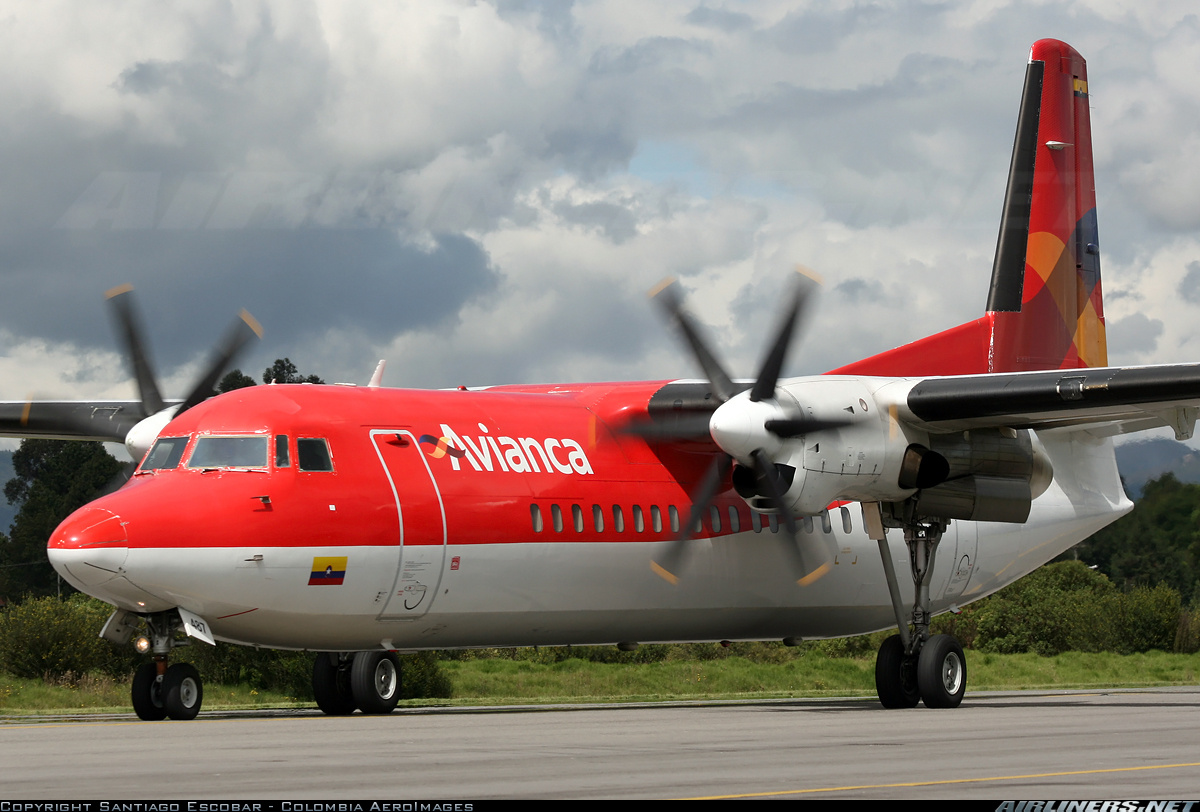 Fokker 50. Aviation Photo