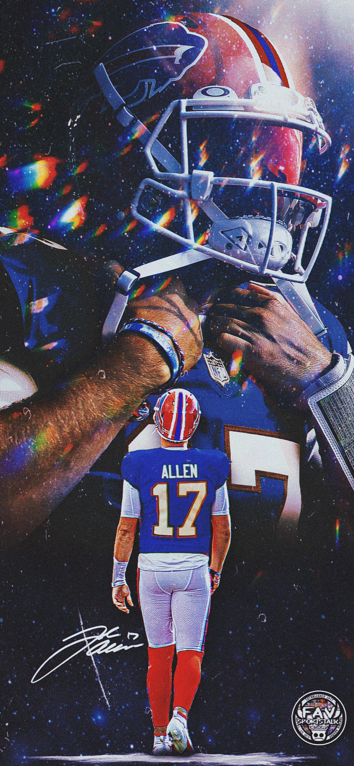 Josh Allen Retro Wallpaper
