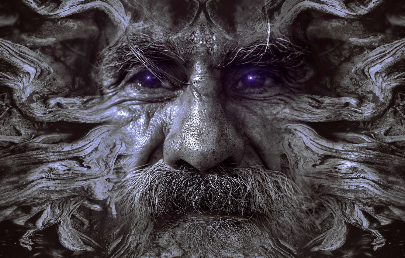 Wallpaper face, fantasy, people, portrait, the old root image for desktop, section разное