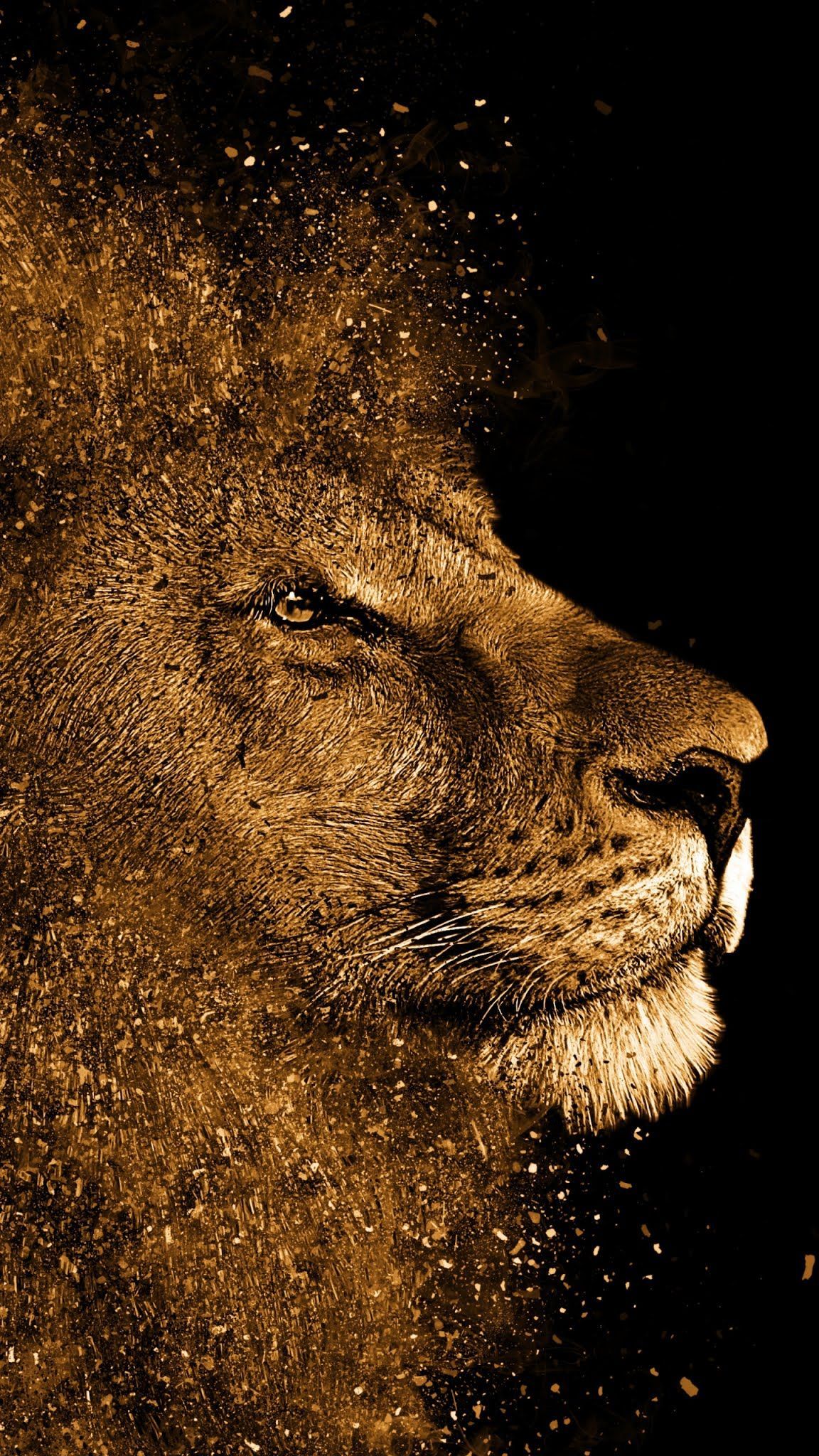 Lion Art iPhone Wallpaper