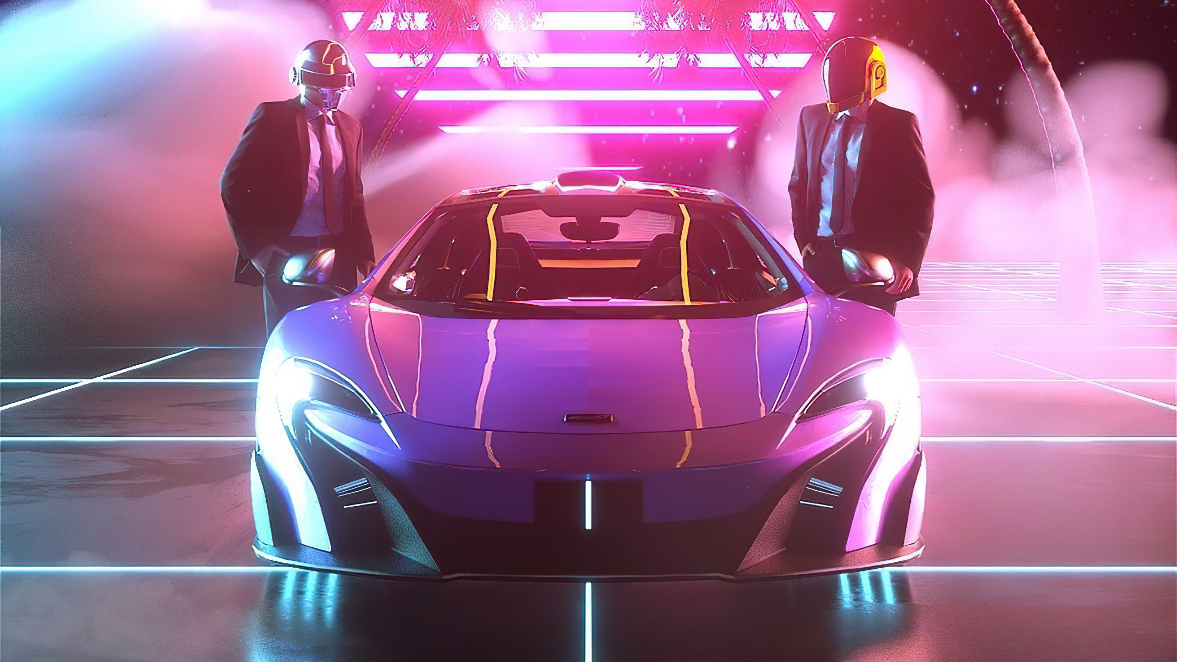 Wallpaper / synthwave, retrowave, mclaren, cars, artist, artwork, digital art, hd, 4k free download