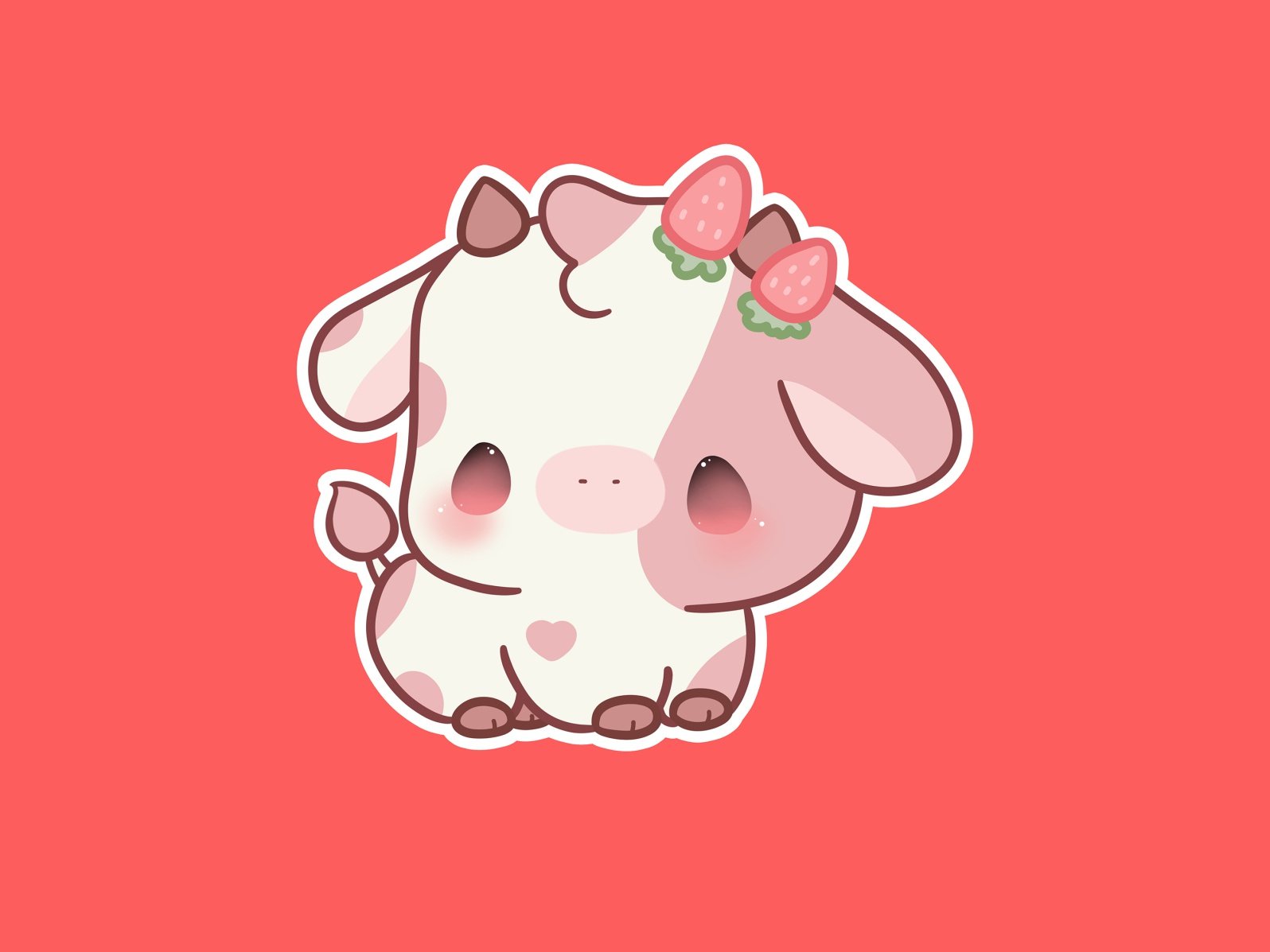 Strawberry Cute Cow