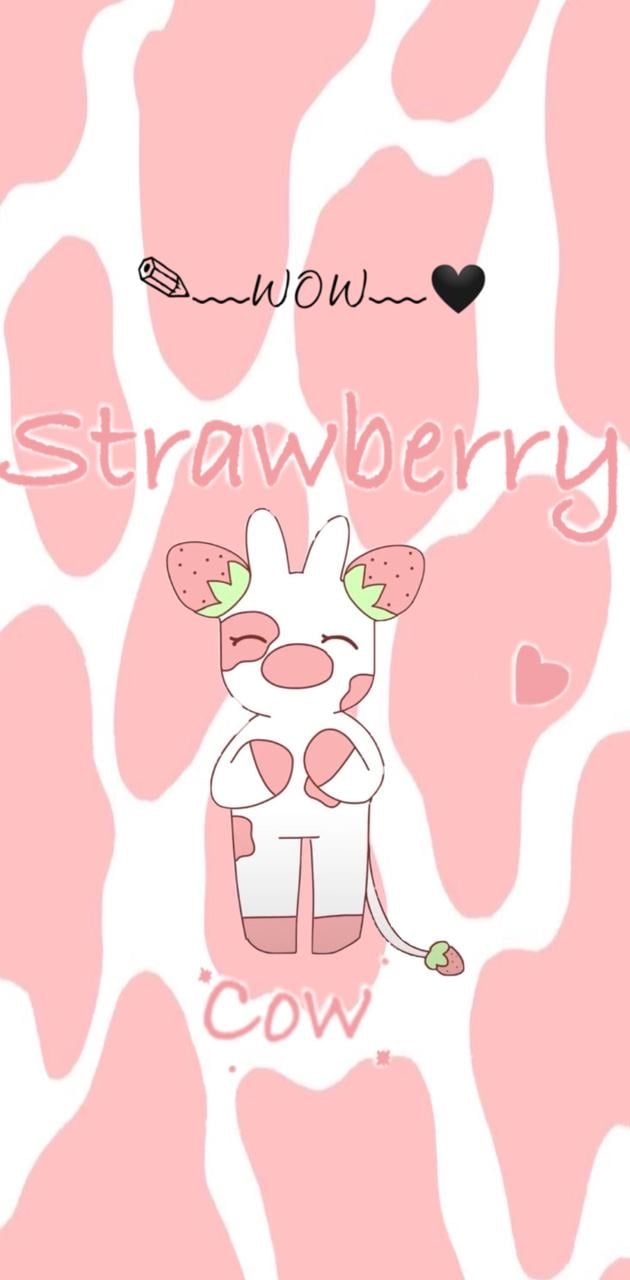 Strawberry cow wallpaper